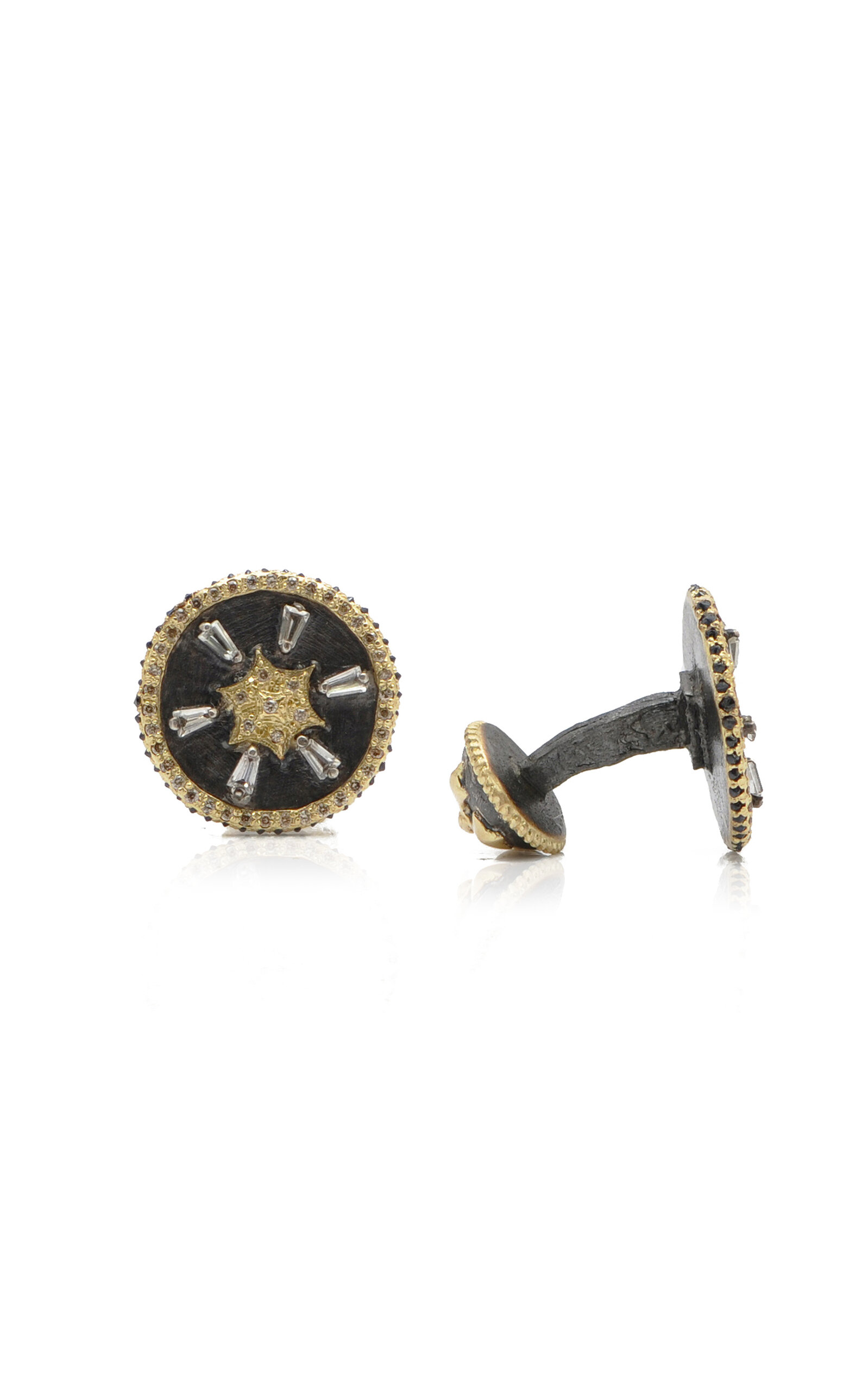 Armenta Women's 18k Yellow Gold Romero Crivelli Disc Cufflinks