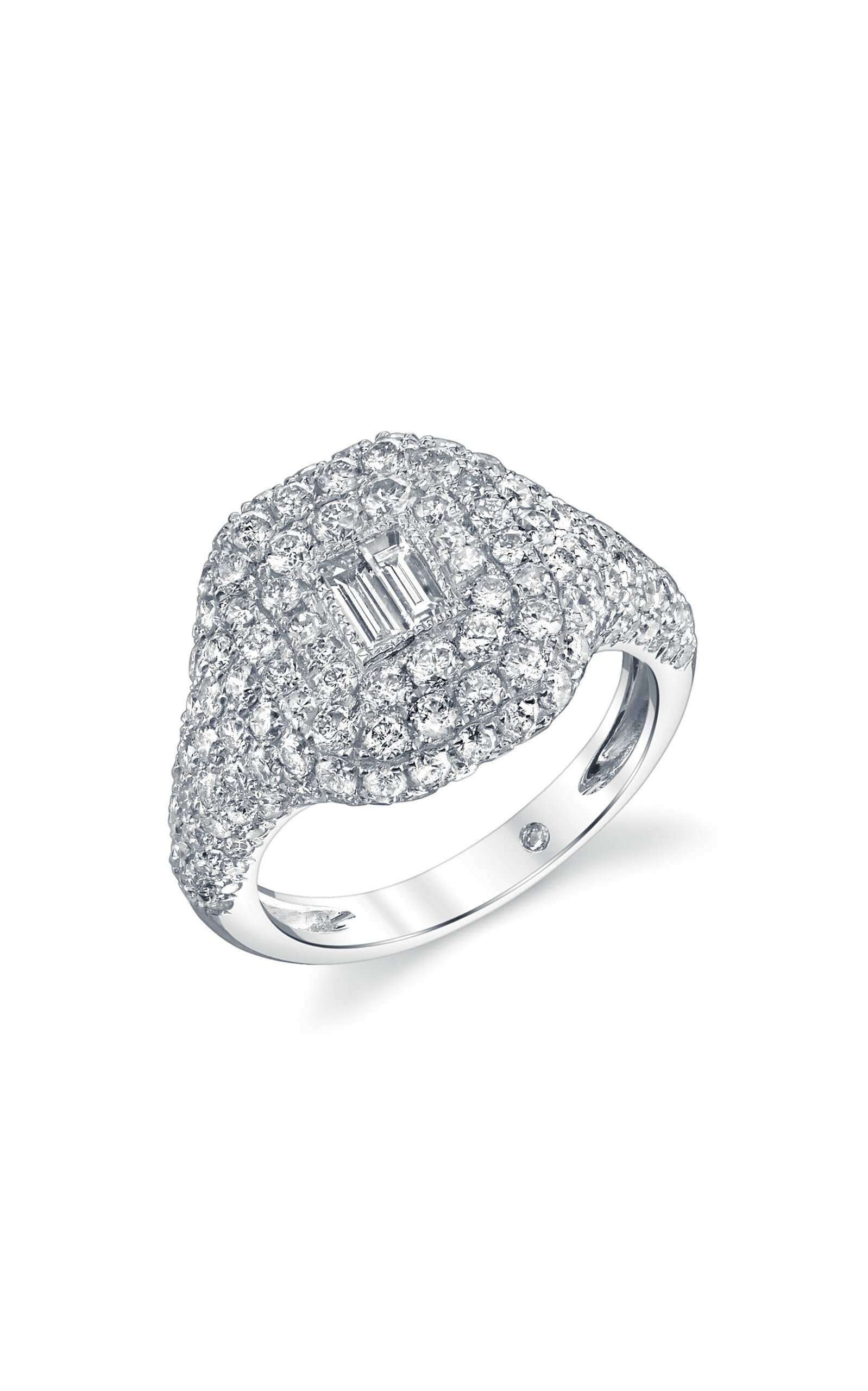 SHAY Women's 18k White Gold Essential Pave Diamond Ring