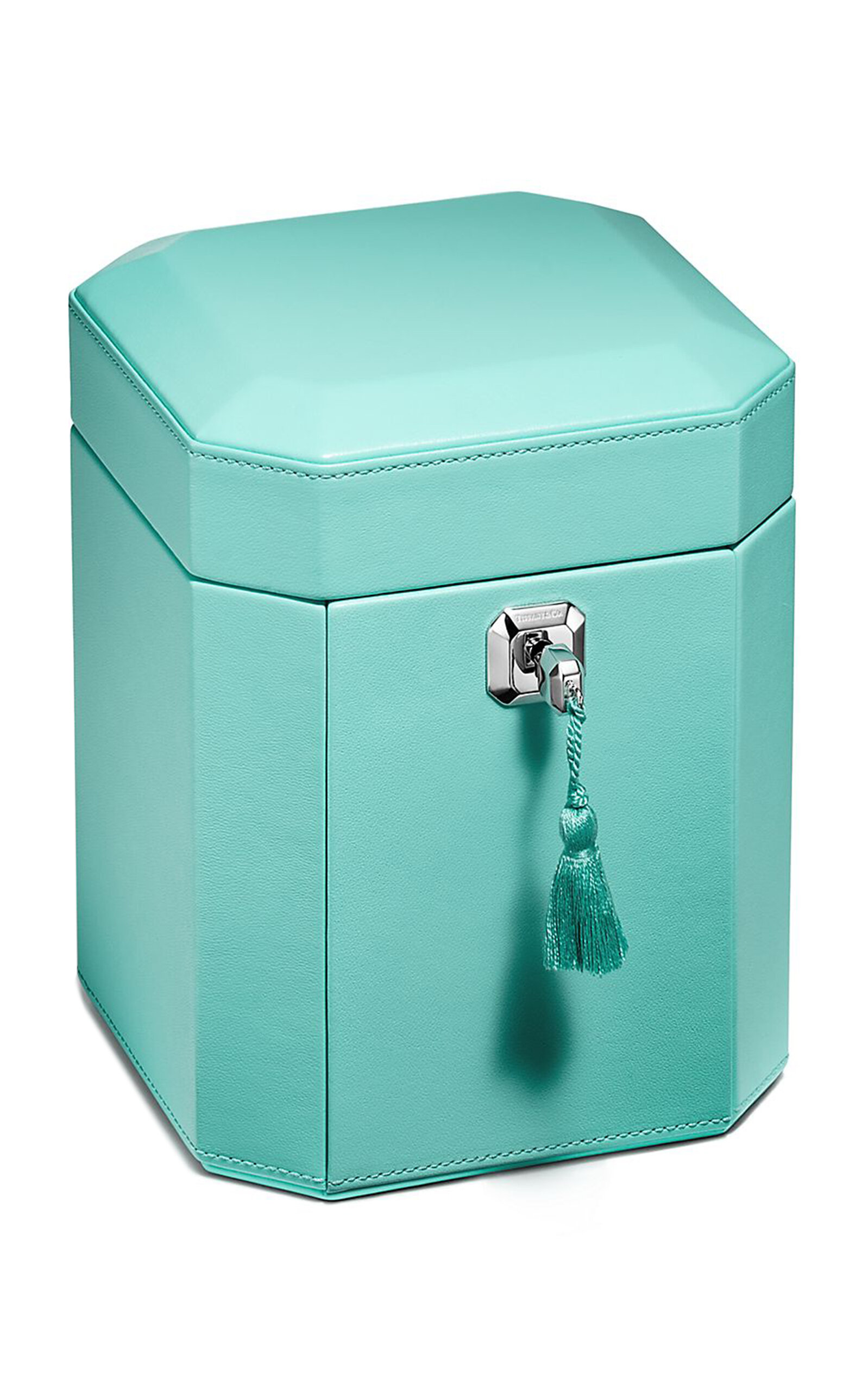 Tiffany & Co. Tall Facets Leather Jewelry Box - Blue