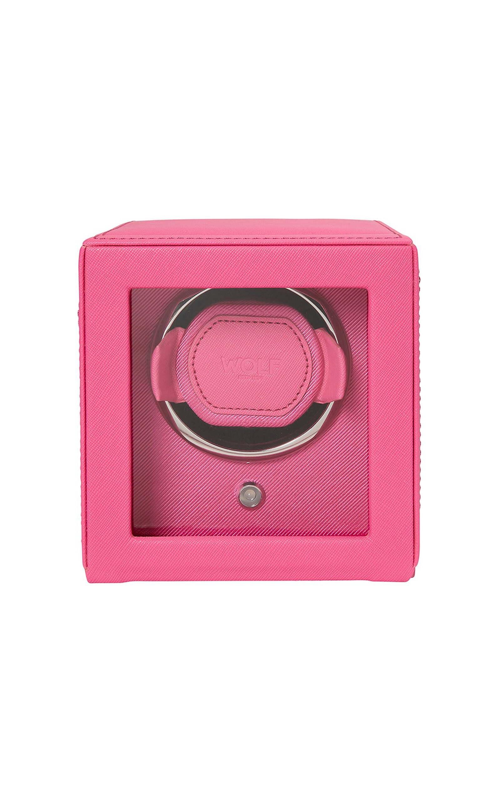 Wolf Cub Vegan Leather Single Watch Winder In Pink