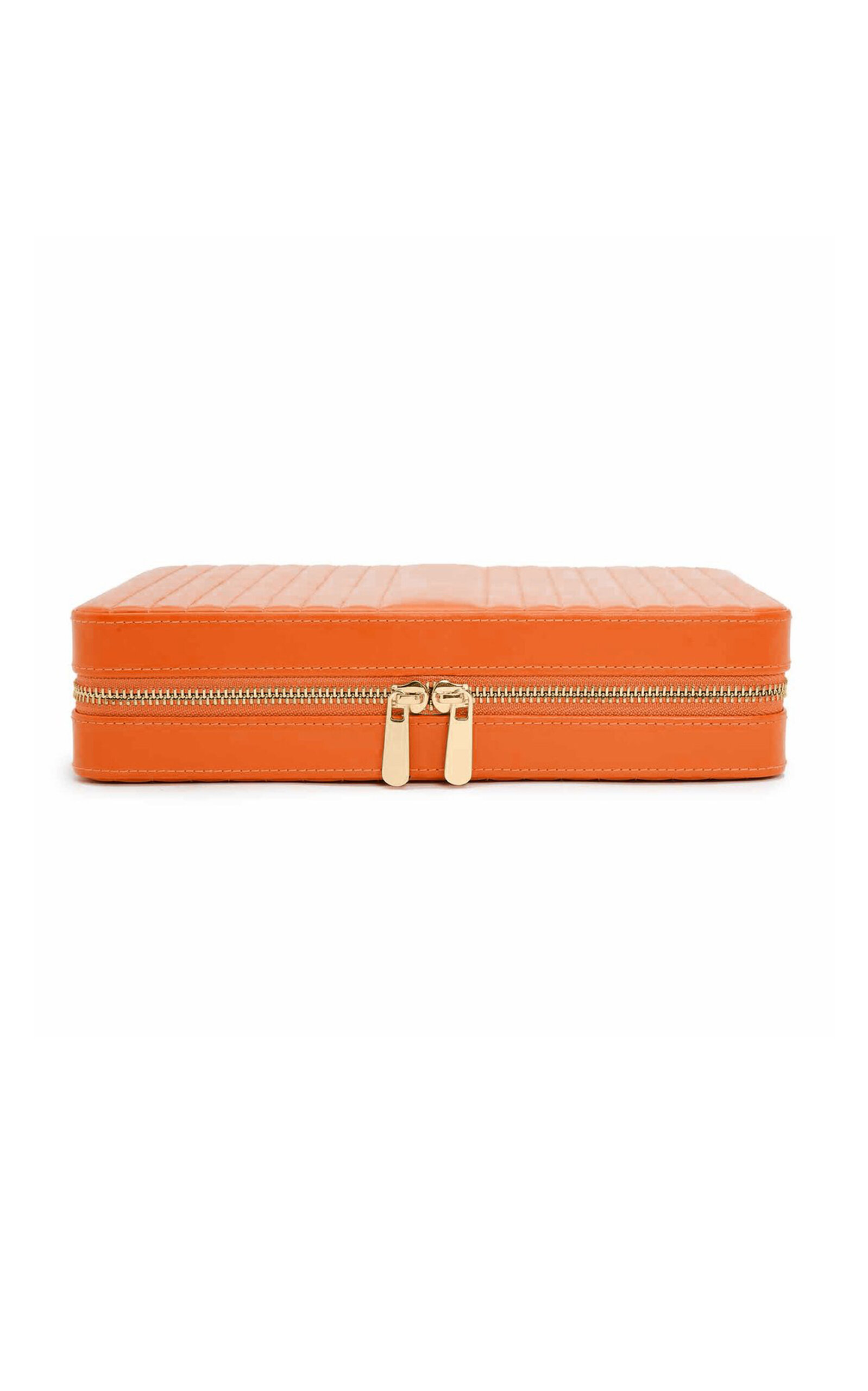 Shop Wolf Maria Large Leather Jewelry Case In Orange