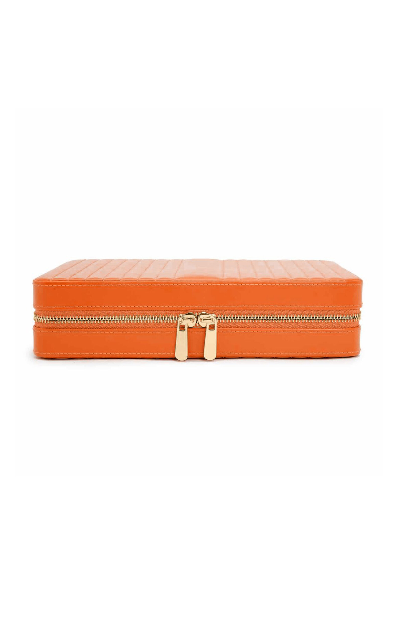 Wolf Maria Large Leather Jewelry Case In Orange
