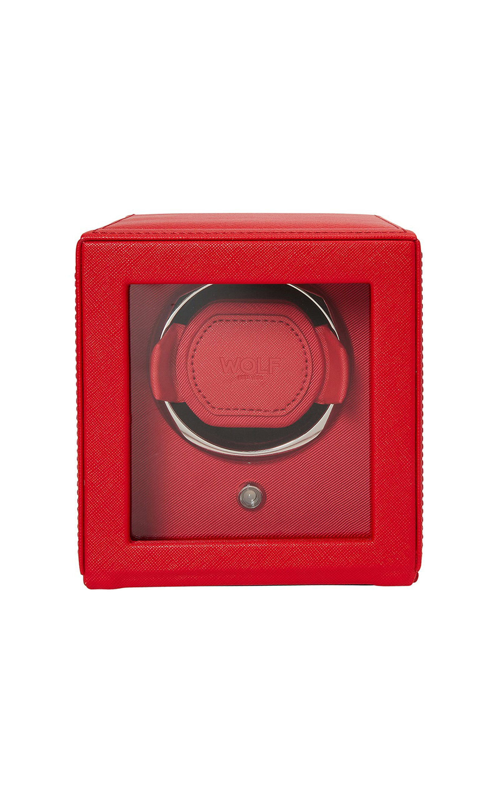 WOLF Cub Vegan Leather Single Watch Winder - Red
