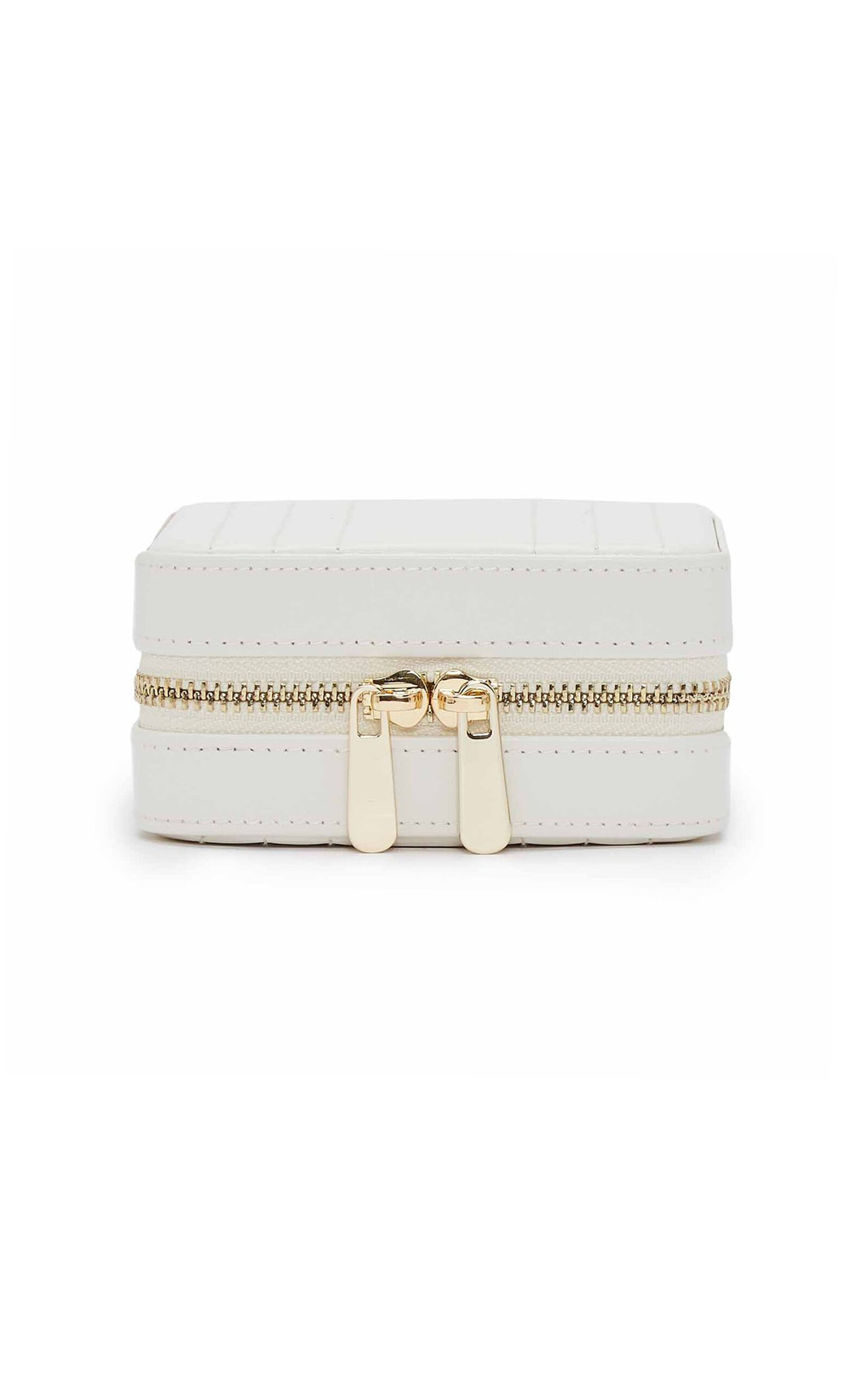 WOLF Maria Small Leather Jewelry Case - White