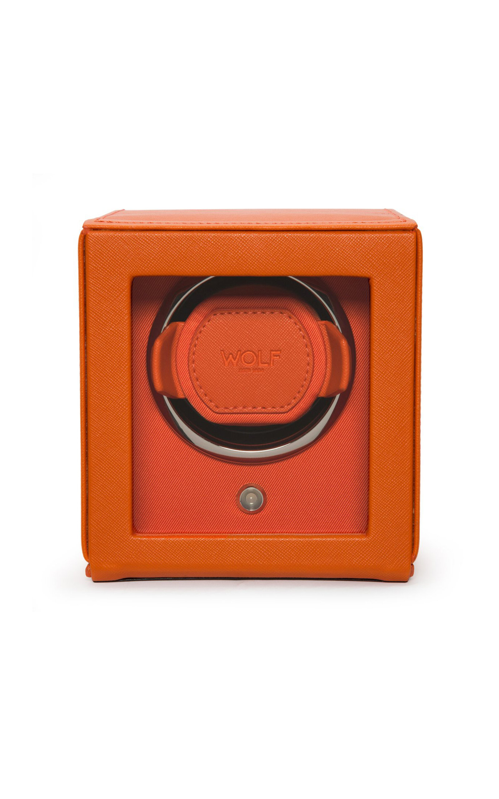 WOLF Cub Vegan Leather Single Watch Winder - Orange