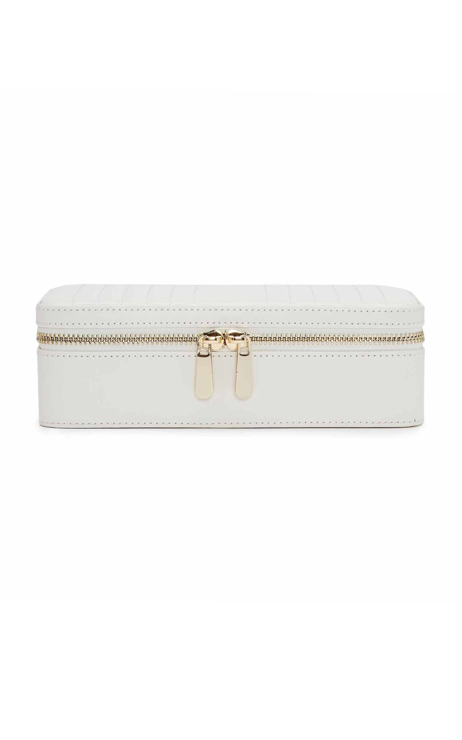 WOLF Maria Medium Leather Jewelry Case - White