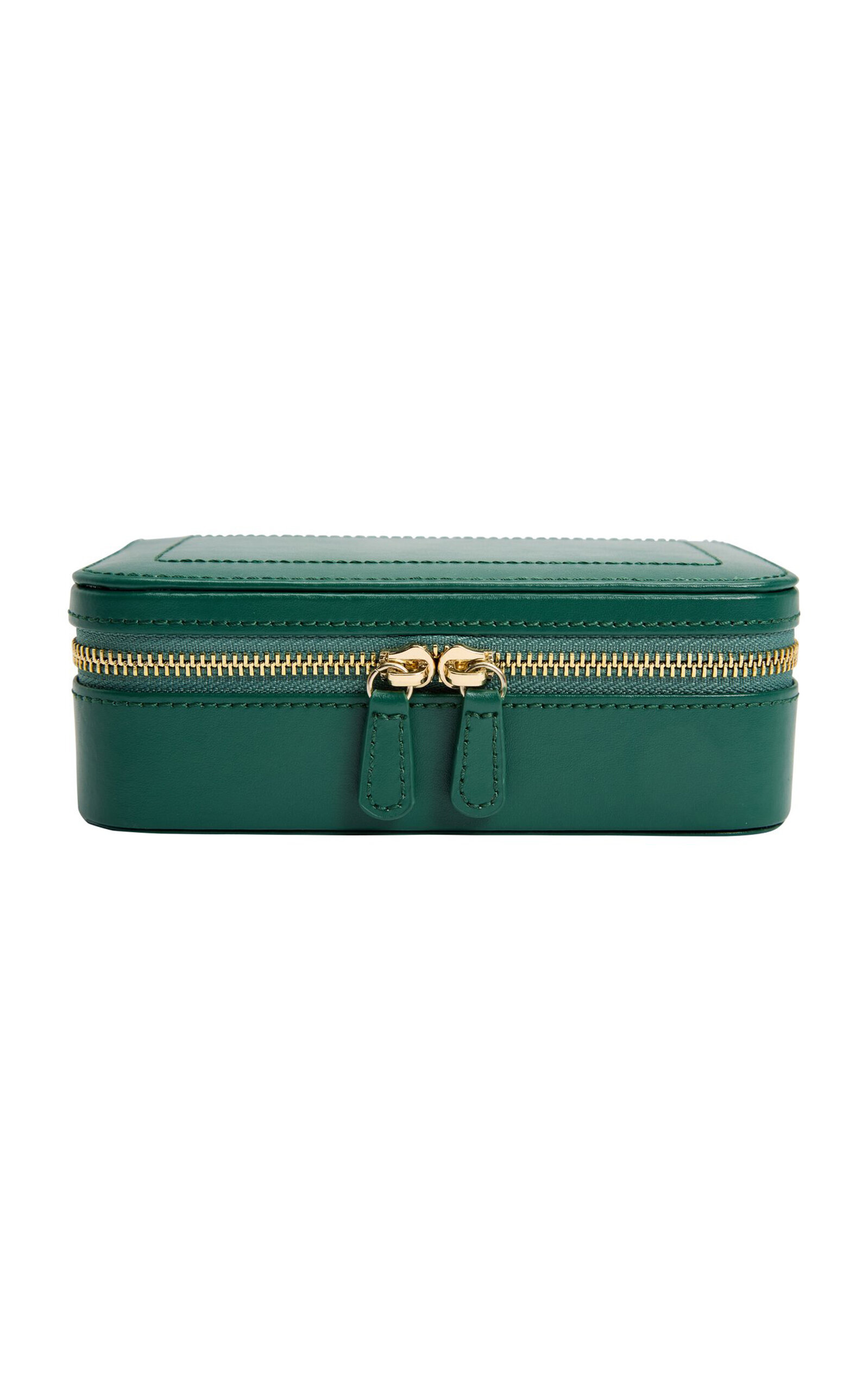 WOLF Sophia Leather Travel Case - Green