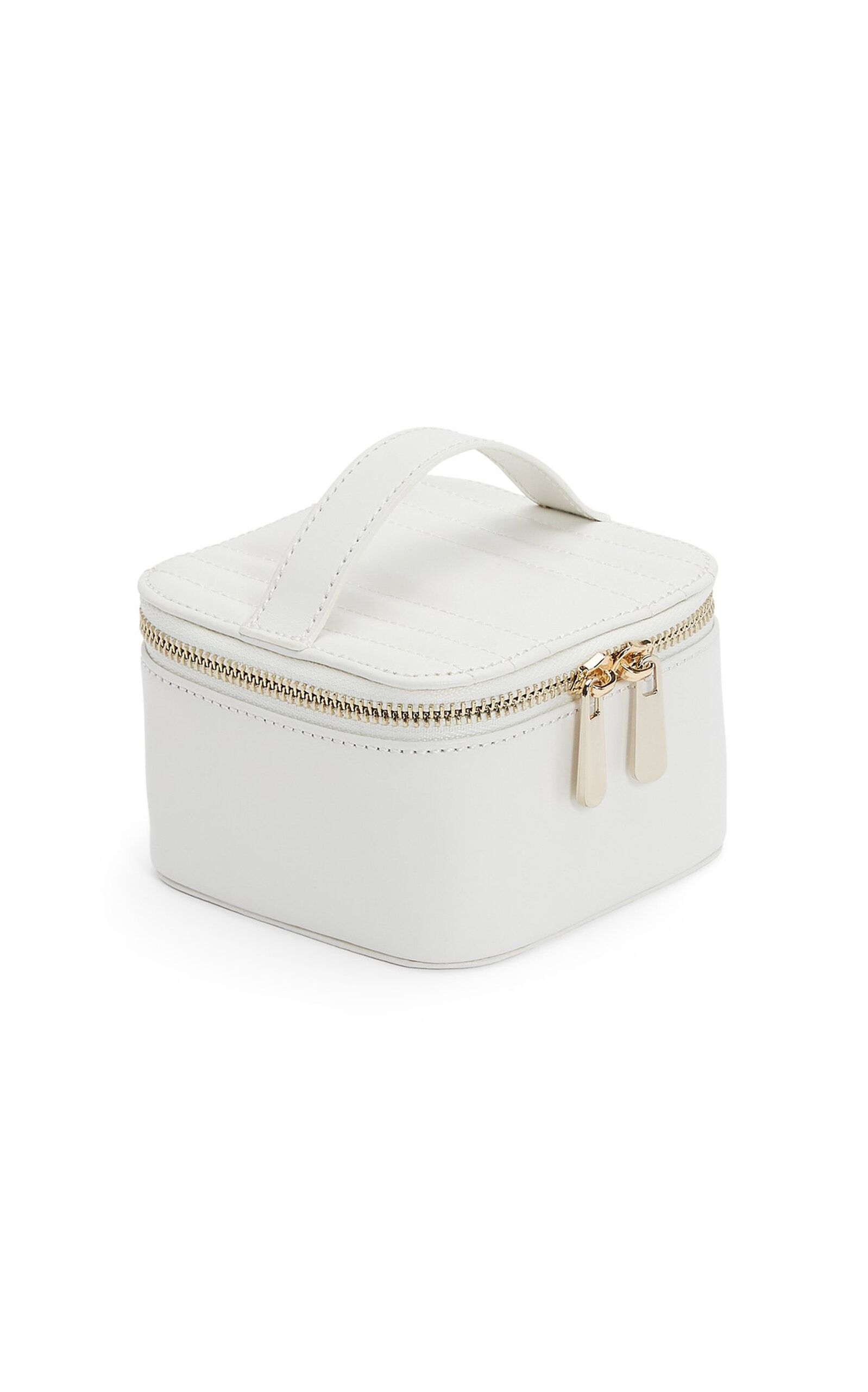 WOLF Maria Leather Jewelry Cube - White