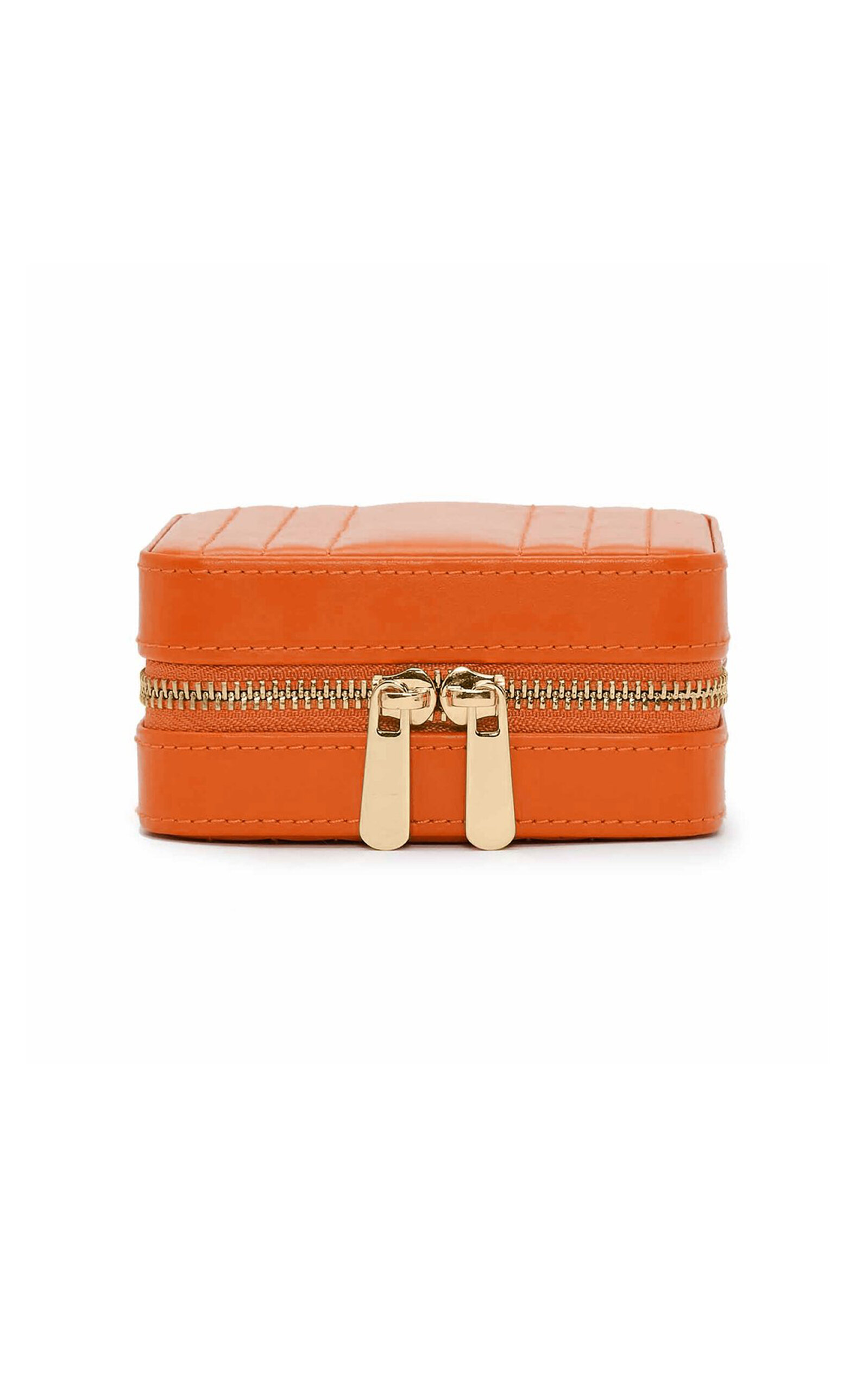 WOLF Maria Small Leather Jewelry Case - Orange