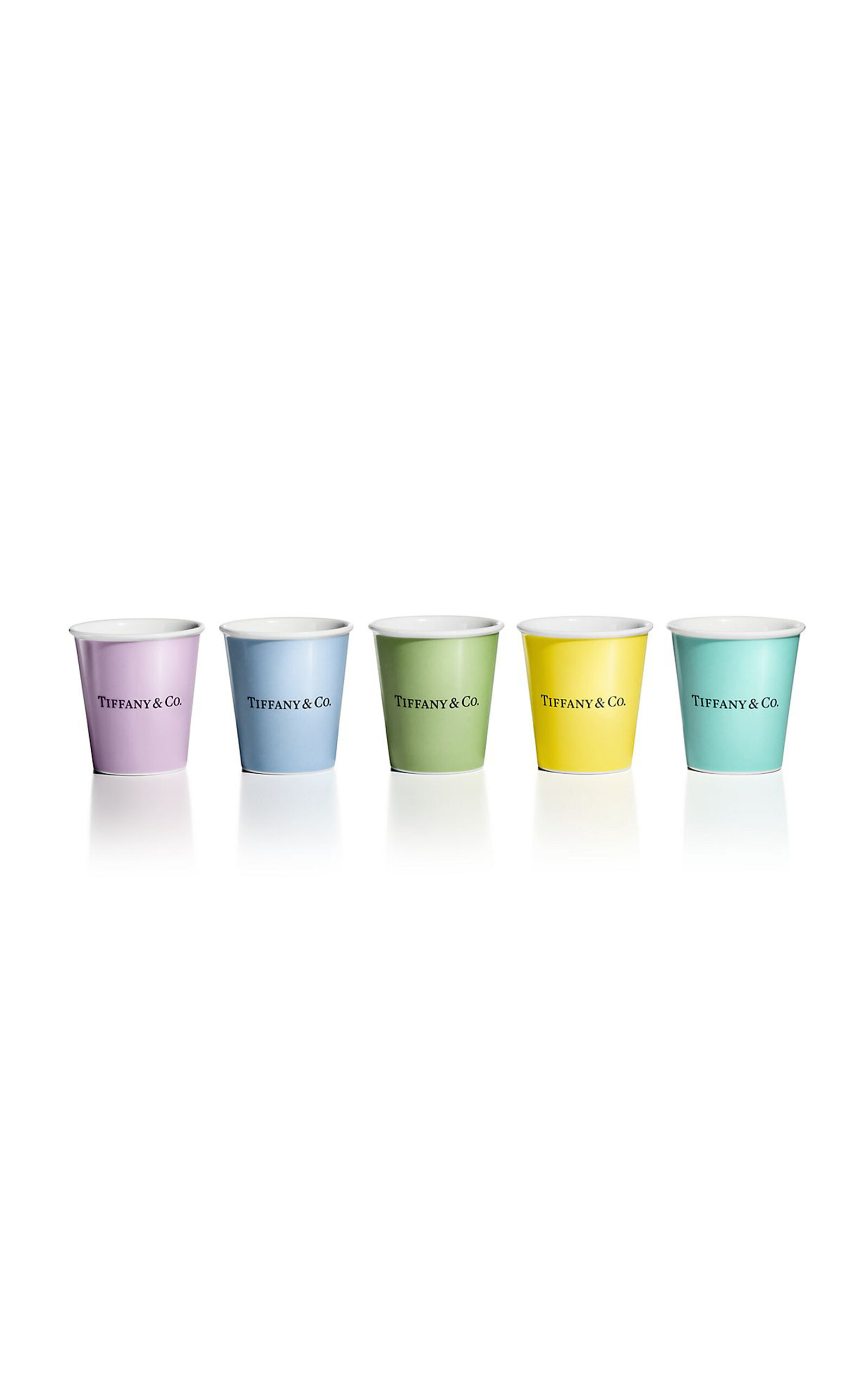 Tiffany & Co Set-of-five Bone China Coffee Cups In Multi