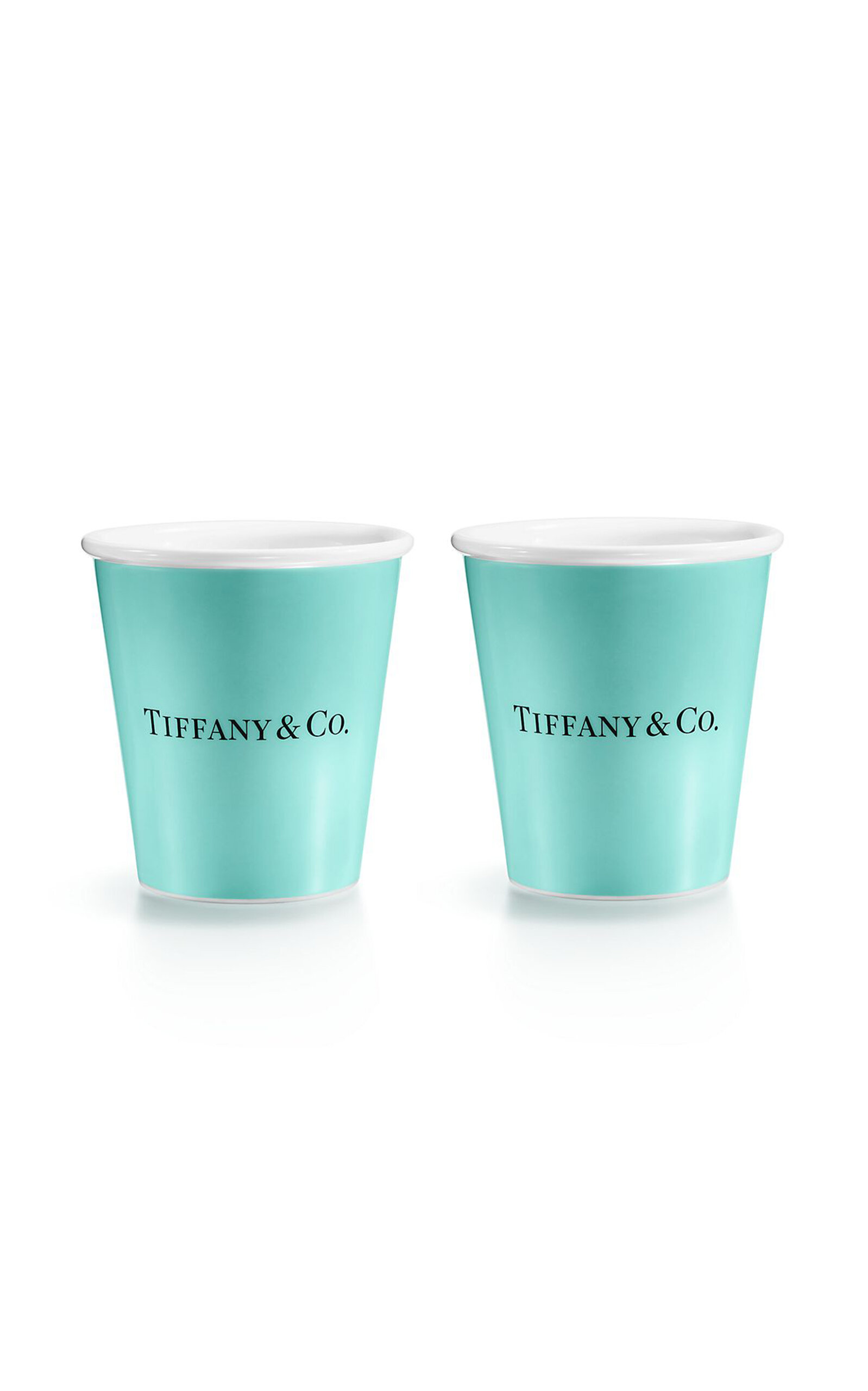 Tiffany & Co Set-of-two Bone China Coffee Cups In Blue