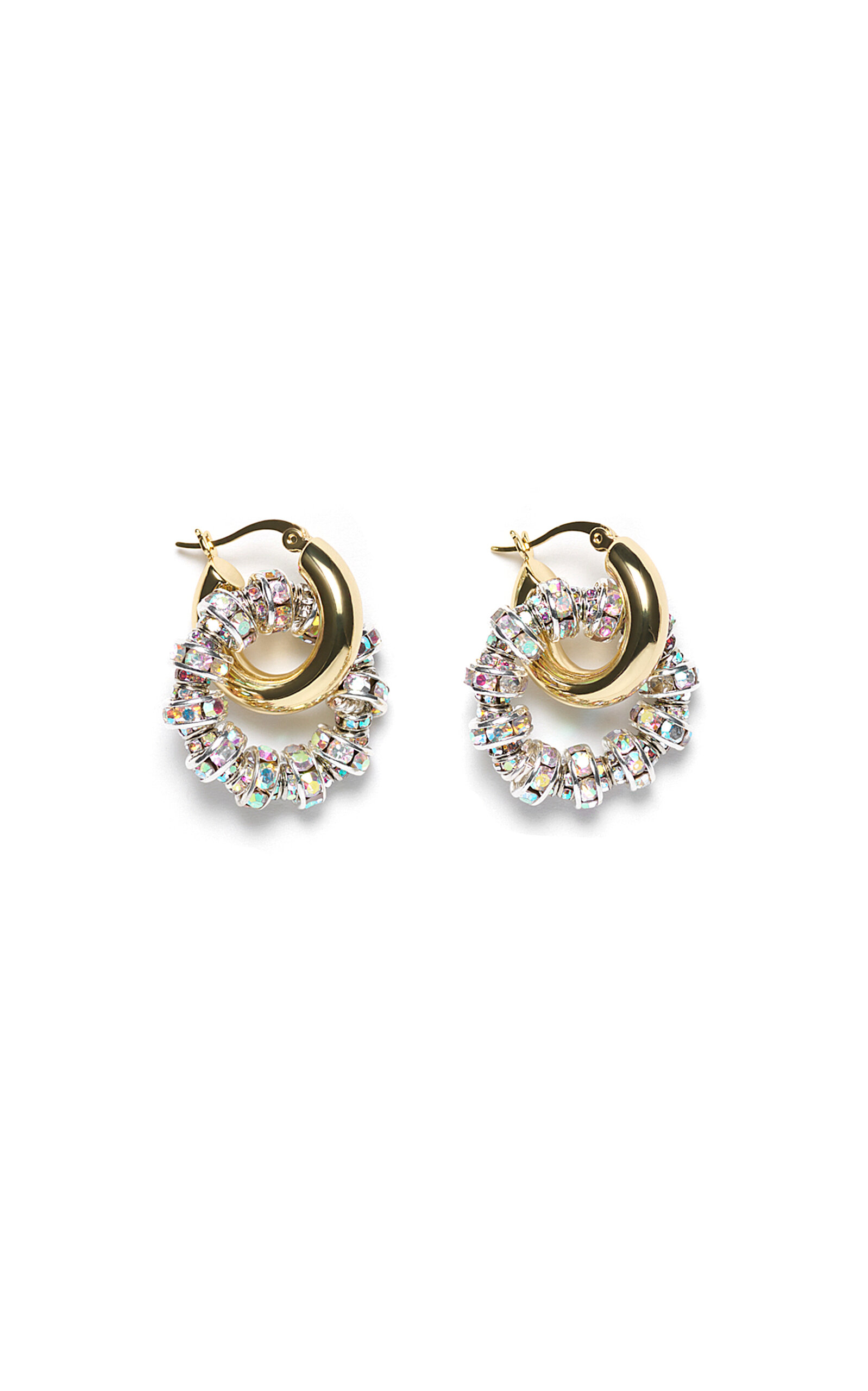 Pearl Octopuss.y Les Créoles Petites 14k Gold-plated Earrings