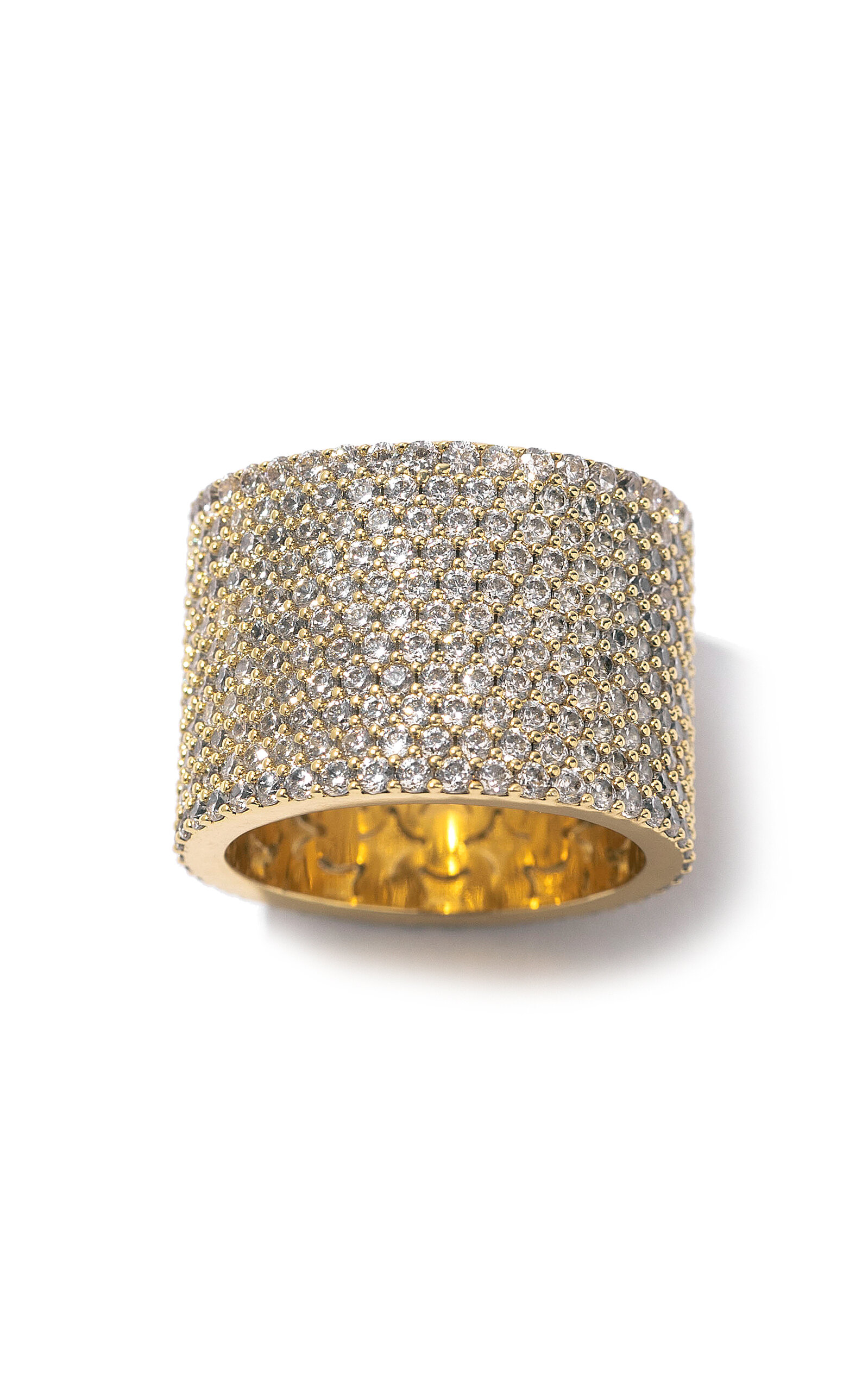 Fat Diamond 14k Gold-Plated Ring