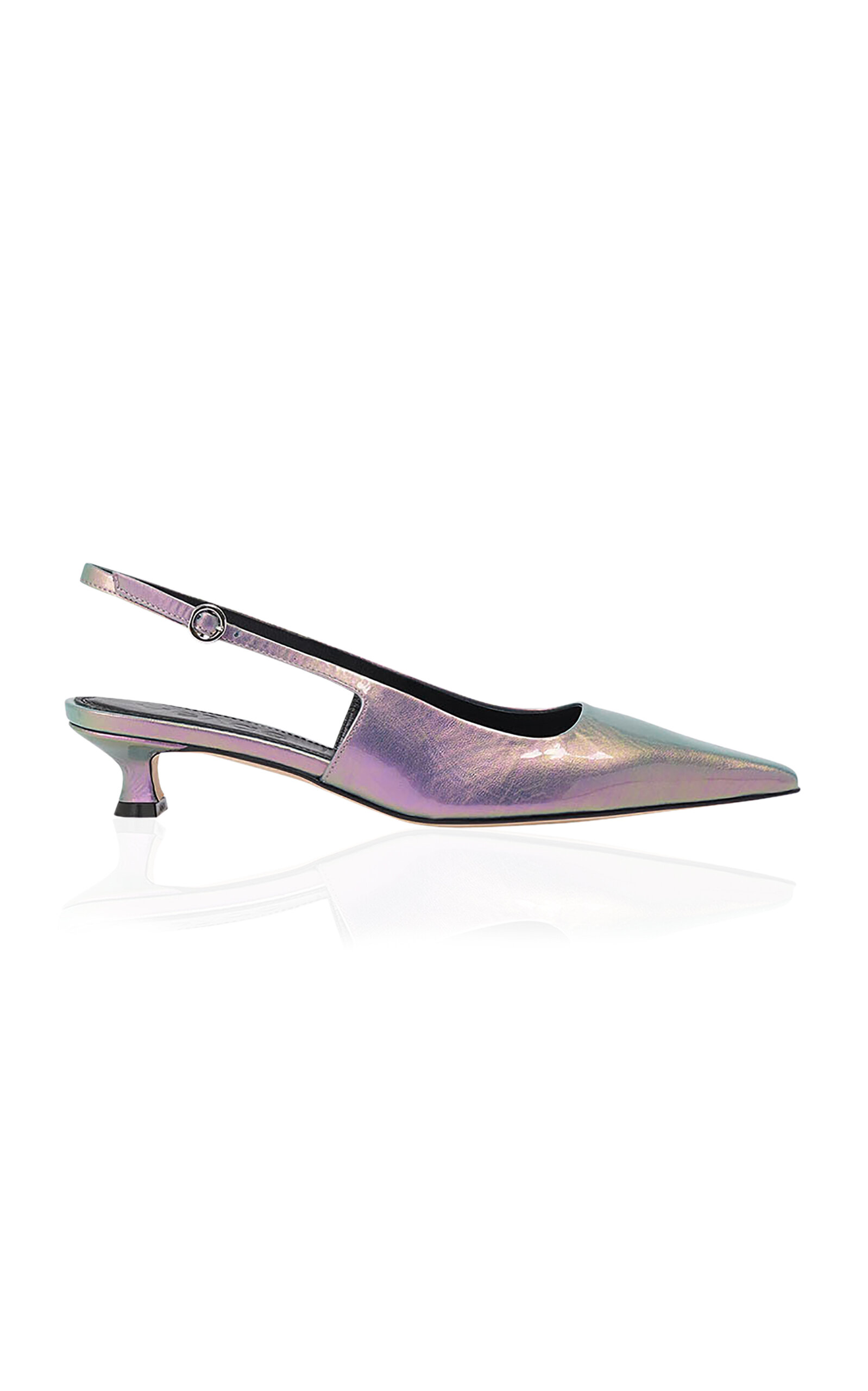 AEYDE WOMEN'S CATRINA IRIDESCENT LEATHER PUMPS