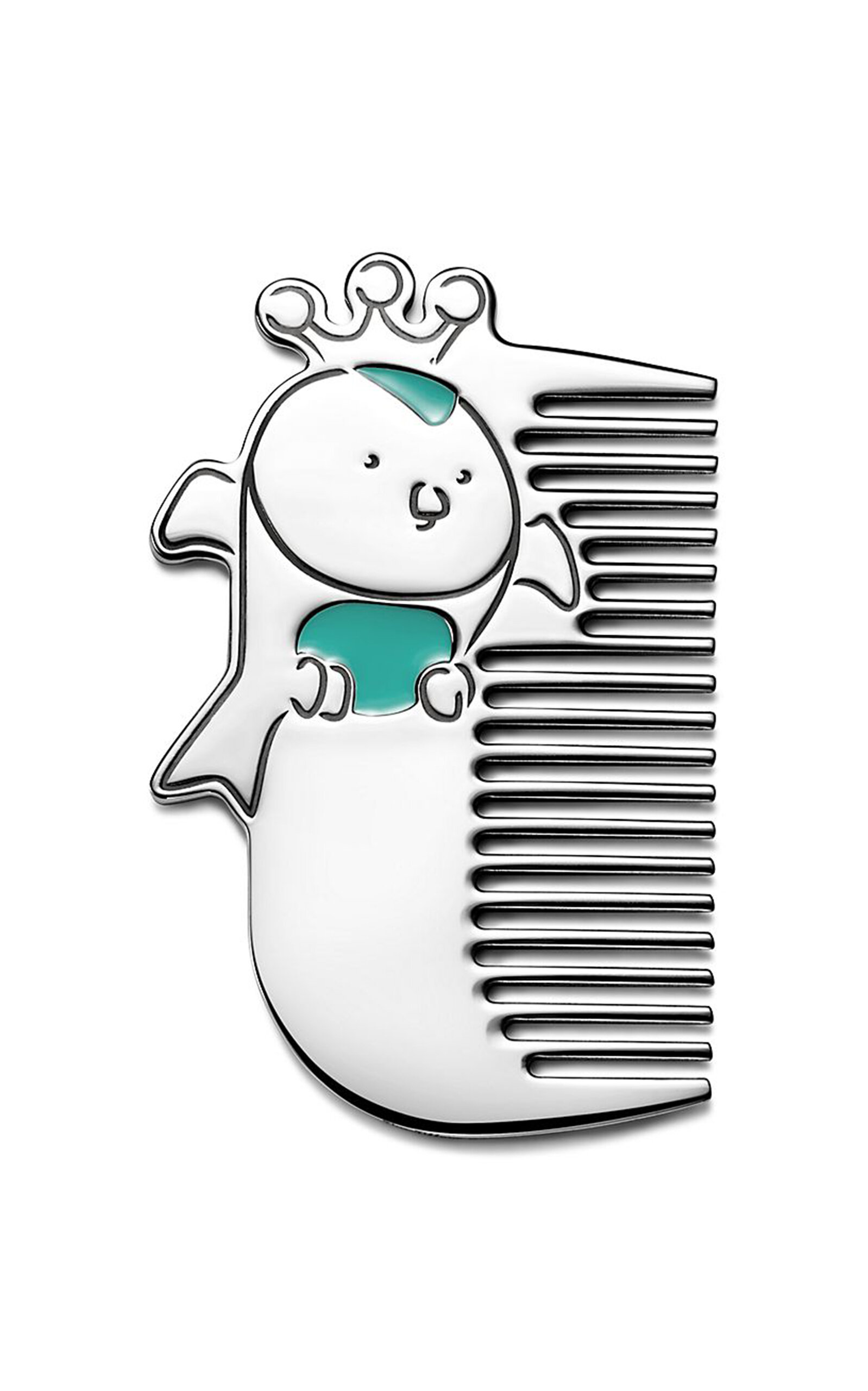 Tiffany & Co Tiny Bird Sterling Silver Baby Comb In Multi