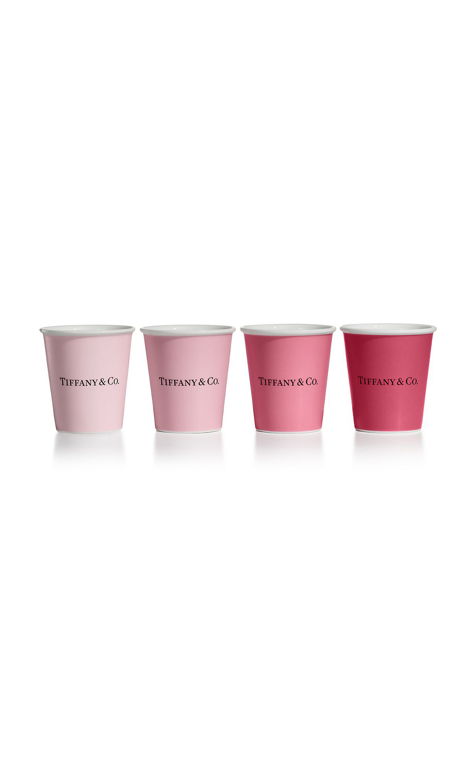 Tiffany & Co Set-of-four Bone China Coffee Cups In Pink