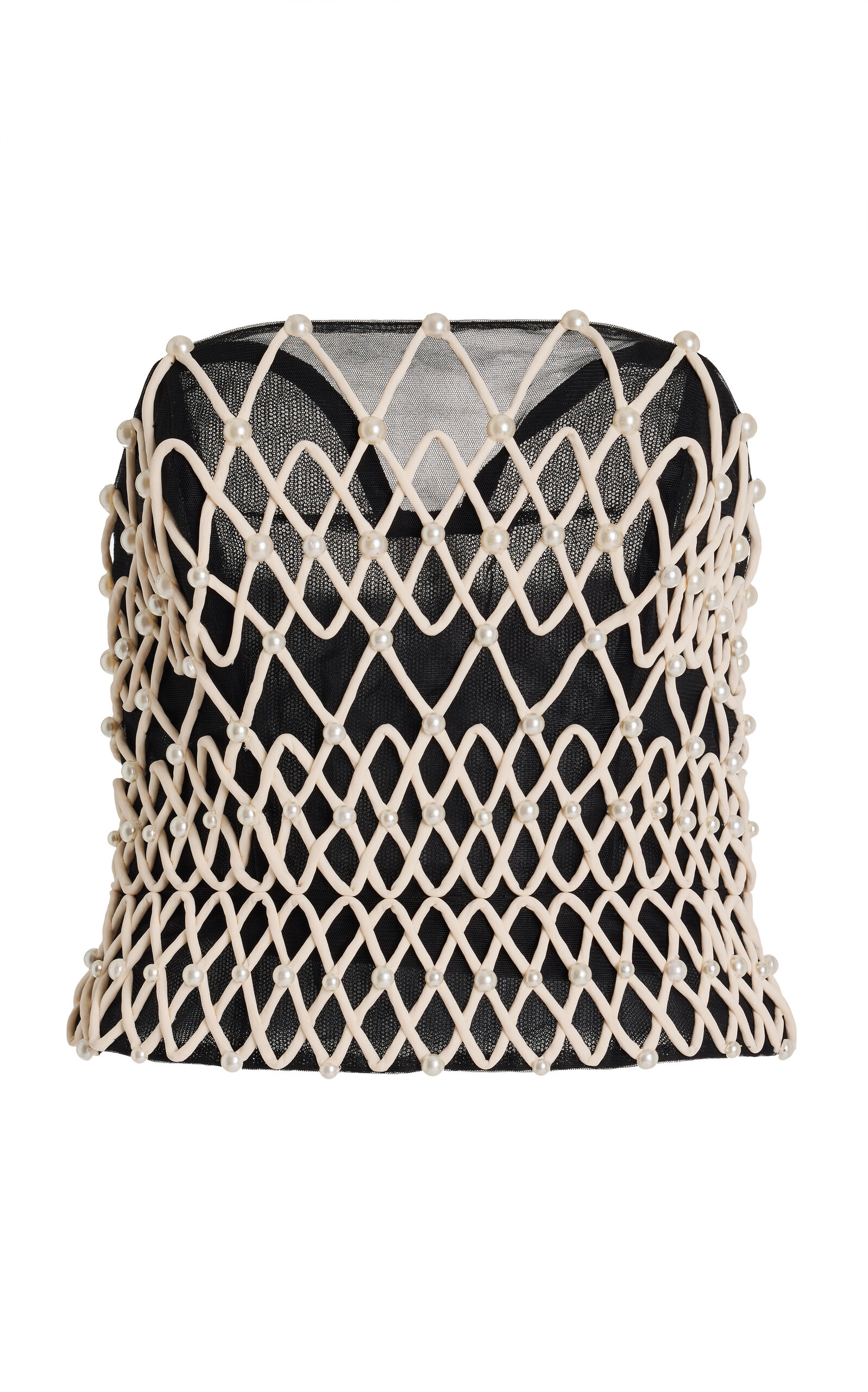 Carolina Herrera - Exclusive Embroidered Strapless Bustier Top - Black/white - US 2 - Moda Operandi