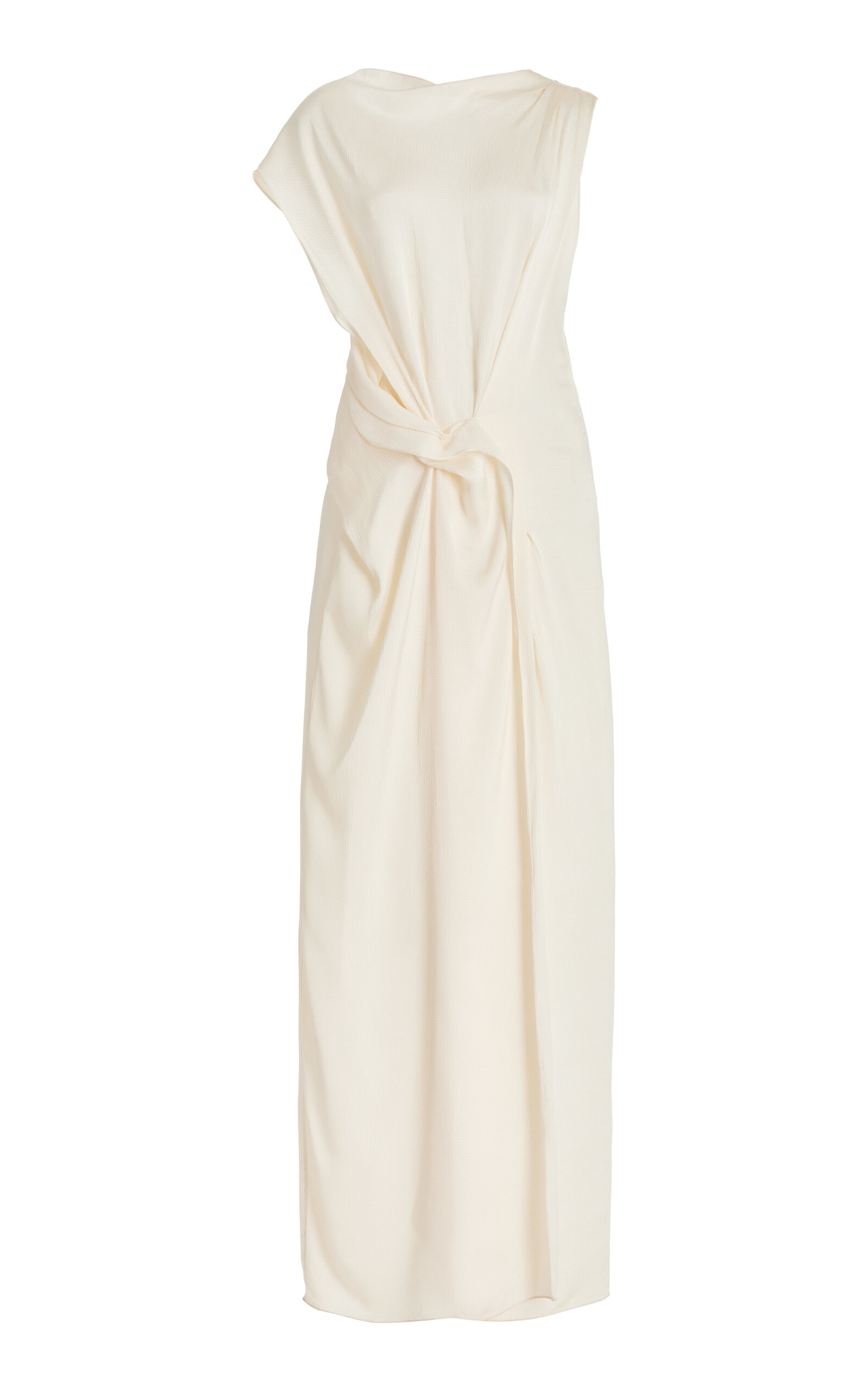 BONDI BORN Ardea Draped Seeksucker Maxi Dress