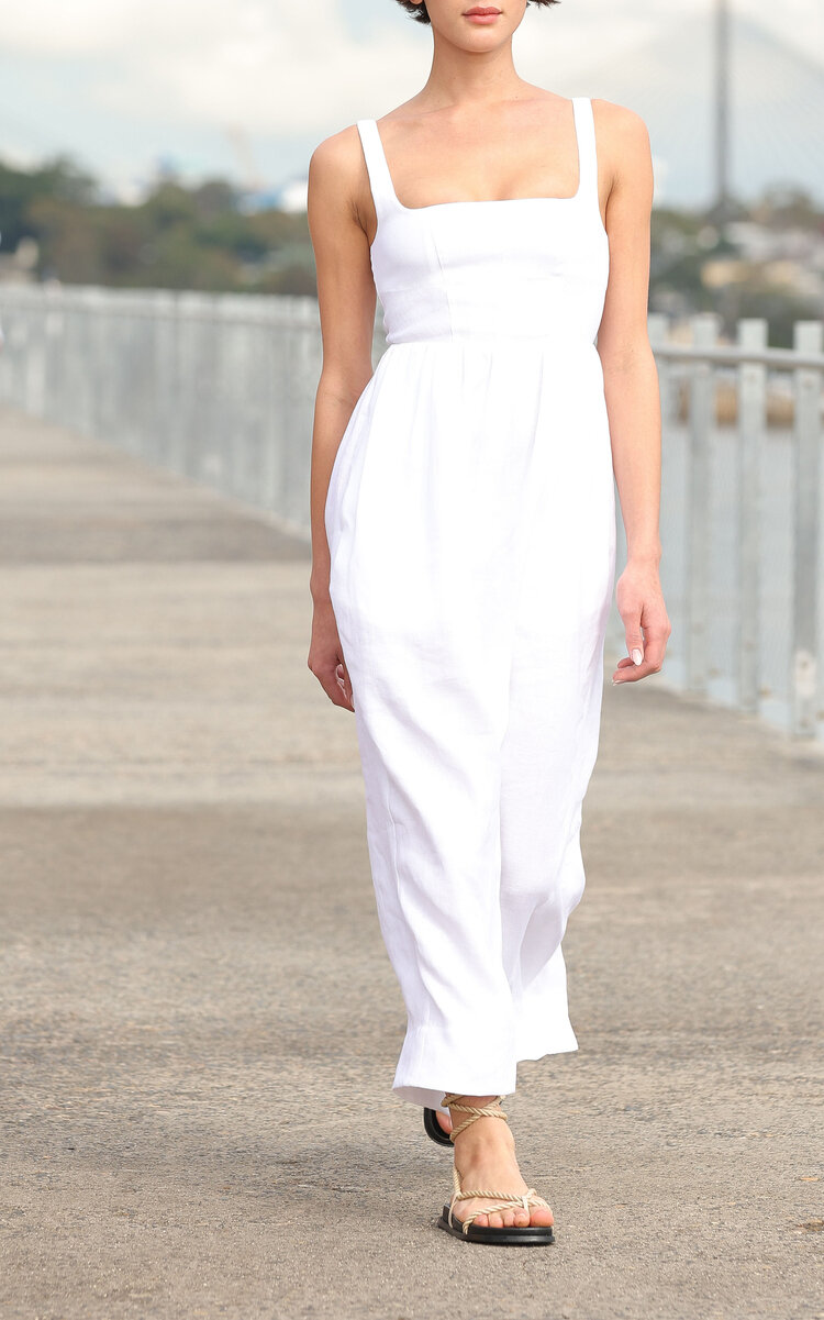 Bondi Born Women's Delphi Organic Linen Tulip Dress In White | ModeSens Bondi Born Women's Delphi Organic Linen Tulip Dress In White | ModeSens