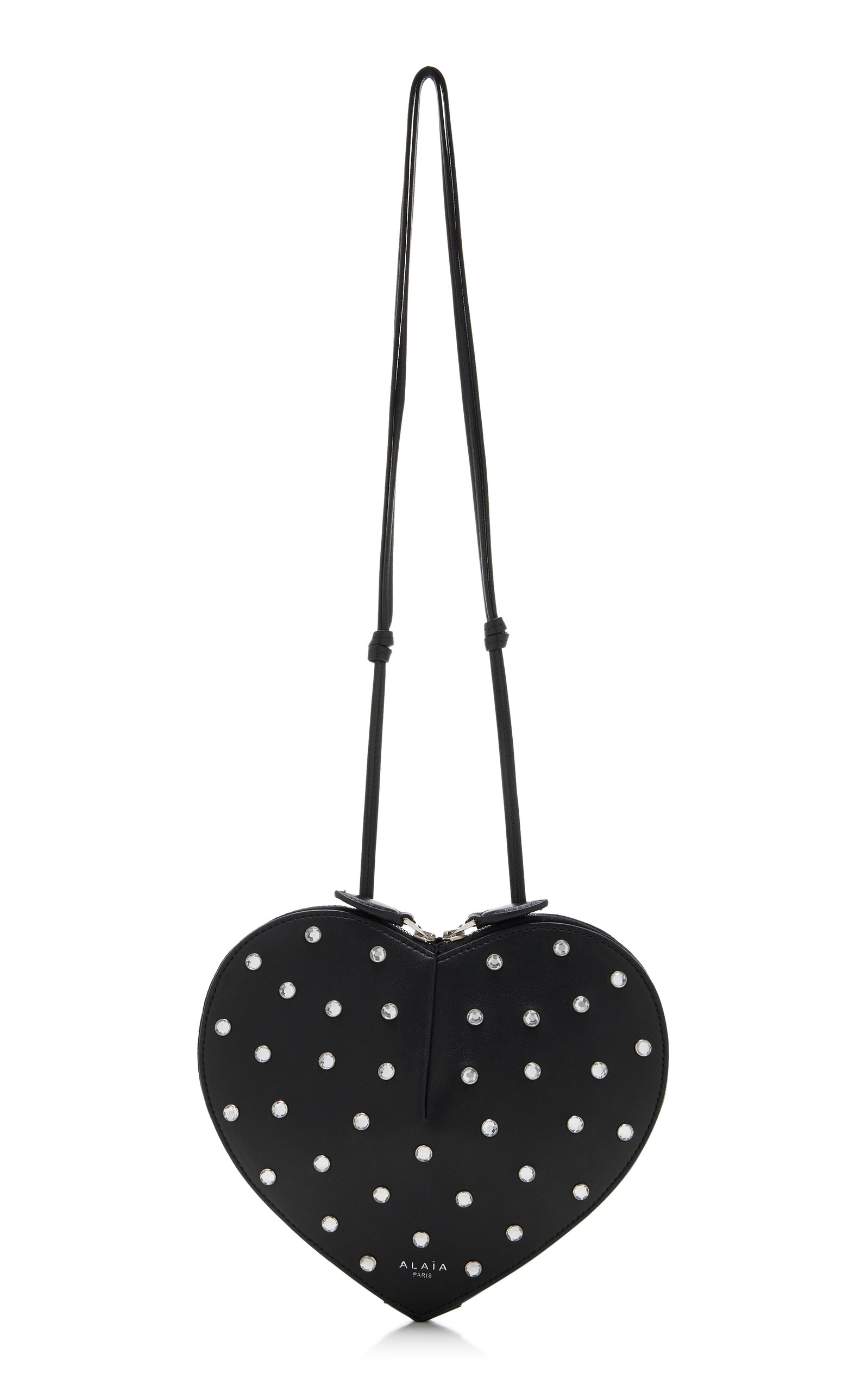 ALAÏA Le Coeur Studded Leather Crossbody Bag