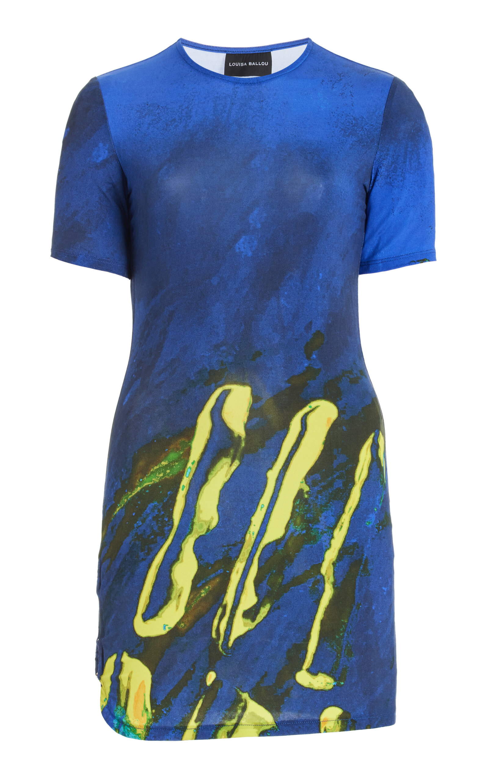 LOUISA BALLOU DOUBLE RING PRINTED MINI DRESS