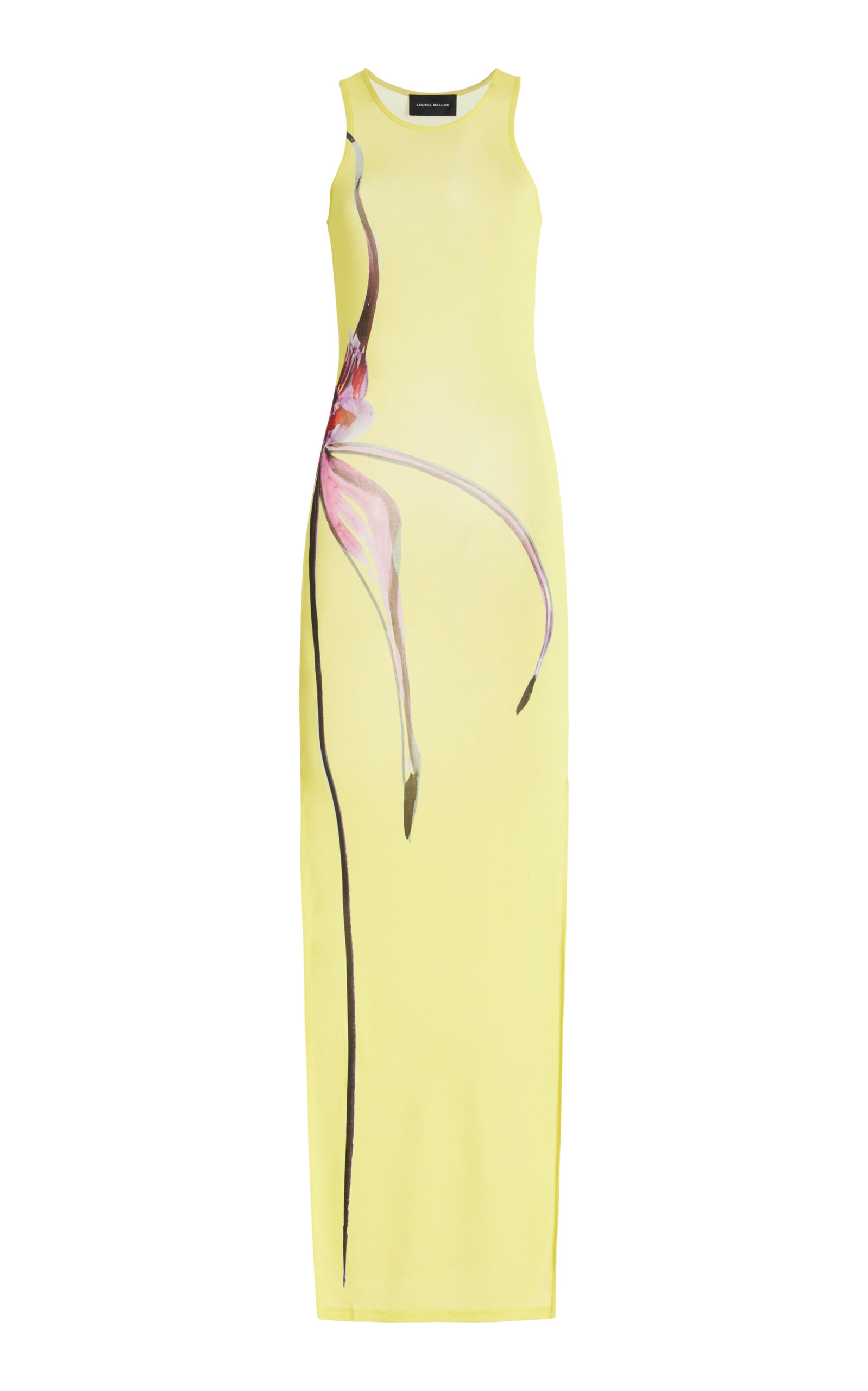 Louisa Ballou Sea Breeze Floral-print Maxi Dress In Green