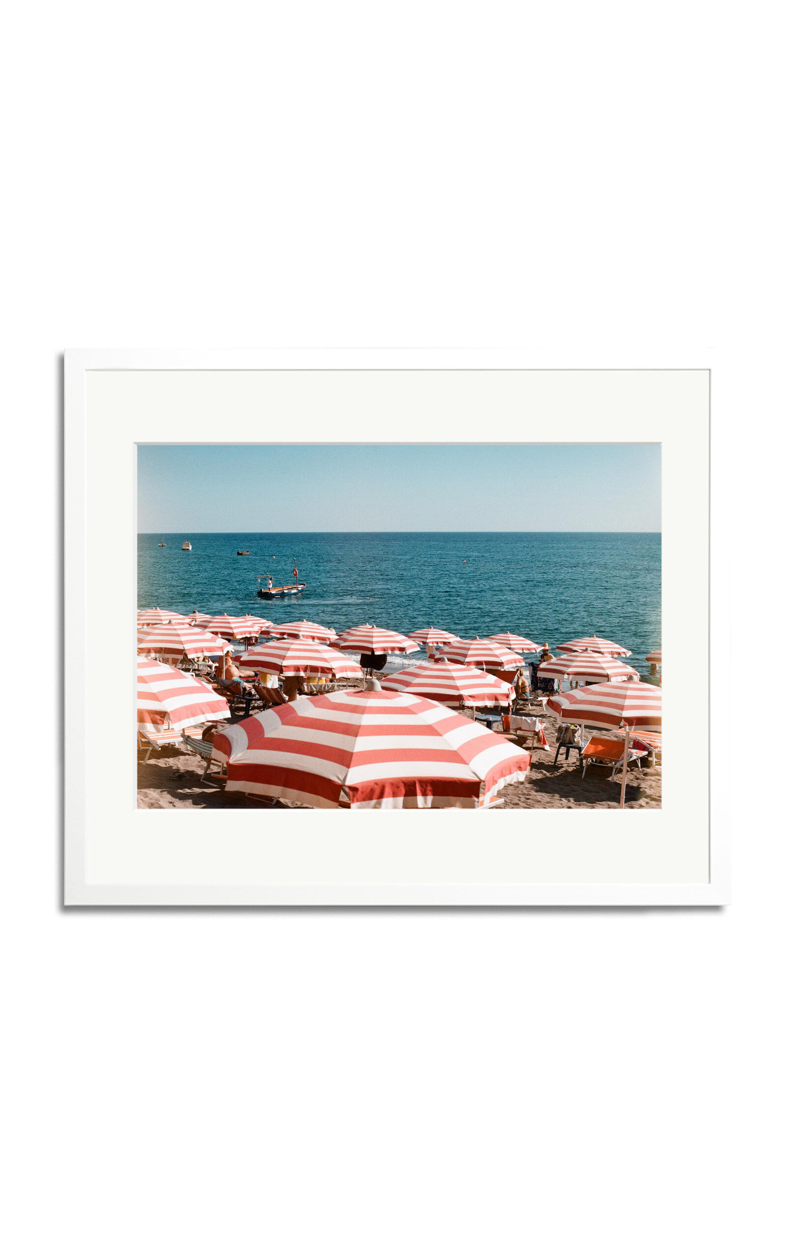 Sonic Editions Sea Of Umbrellas Framed Photography Print In Multi