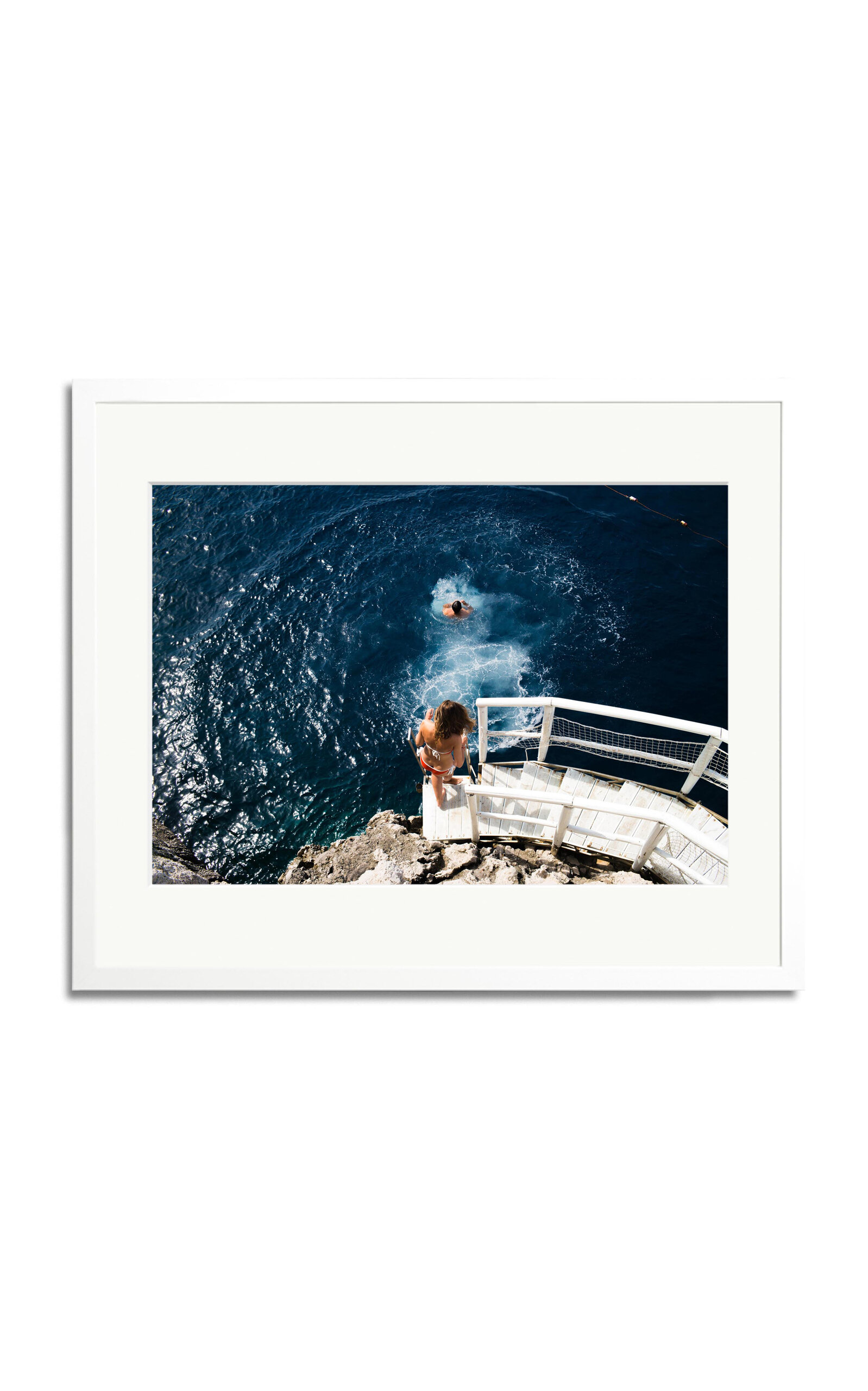 Sonic Editions Anacapri Diving Framed Photography Print In Multi