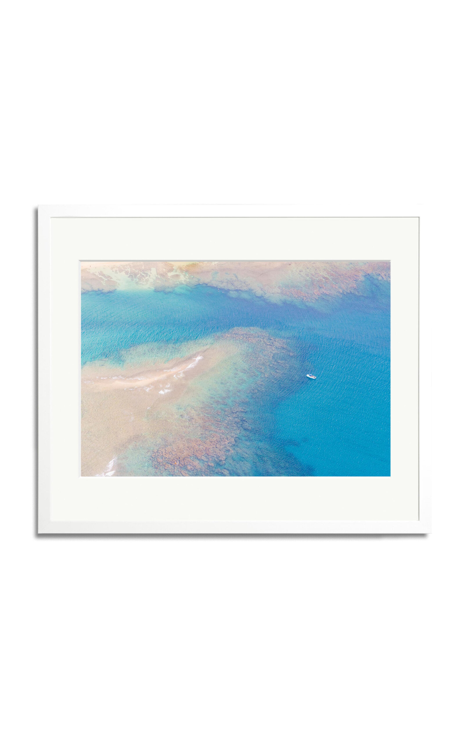 Sonic Editions Tunnels Beach Aerial Framed Photography Print In Multi