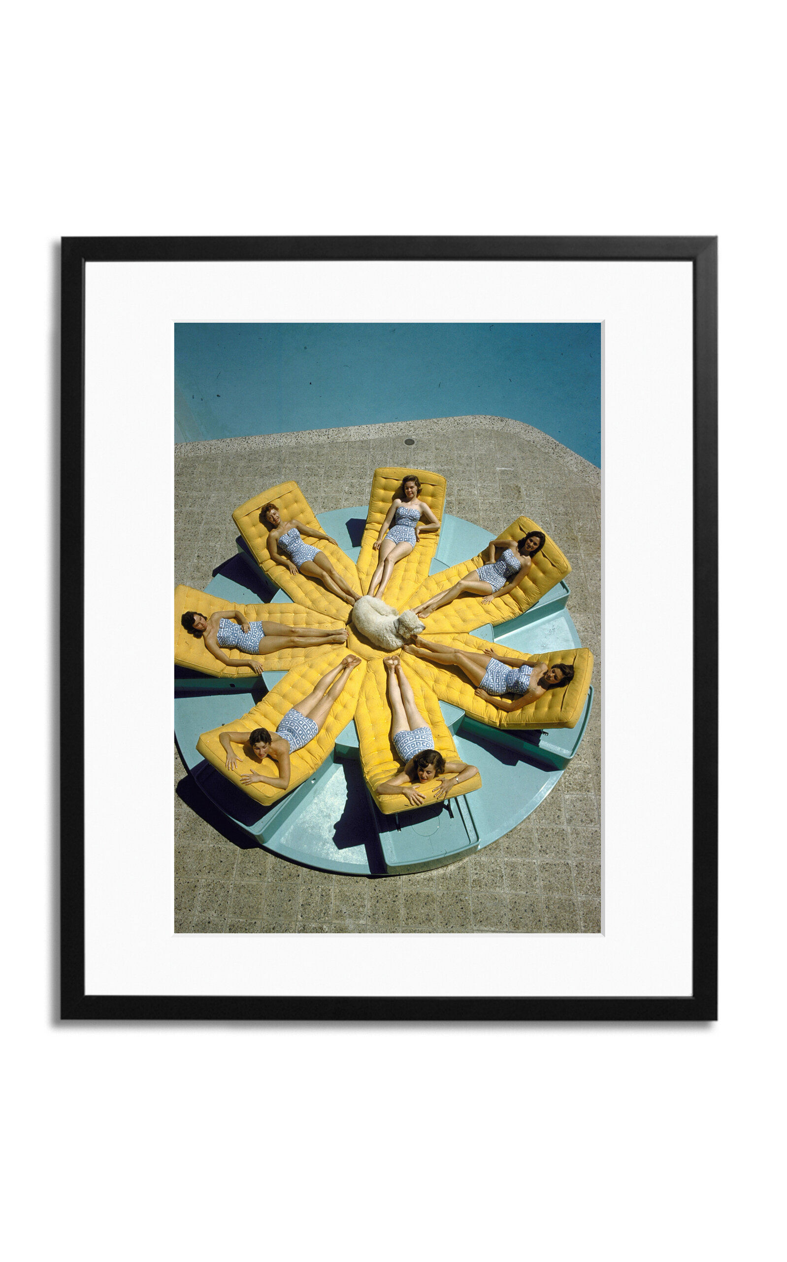 Sonic Editions Palm Springs Sunbathers Framed Photography Print In Multi