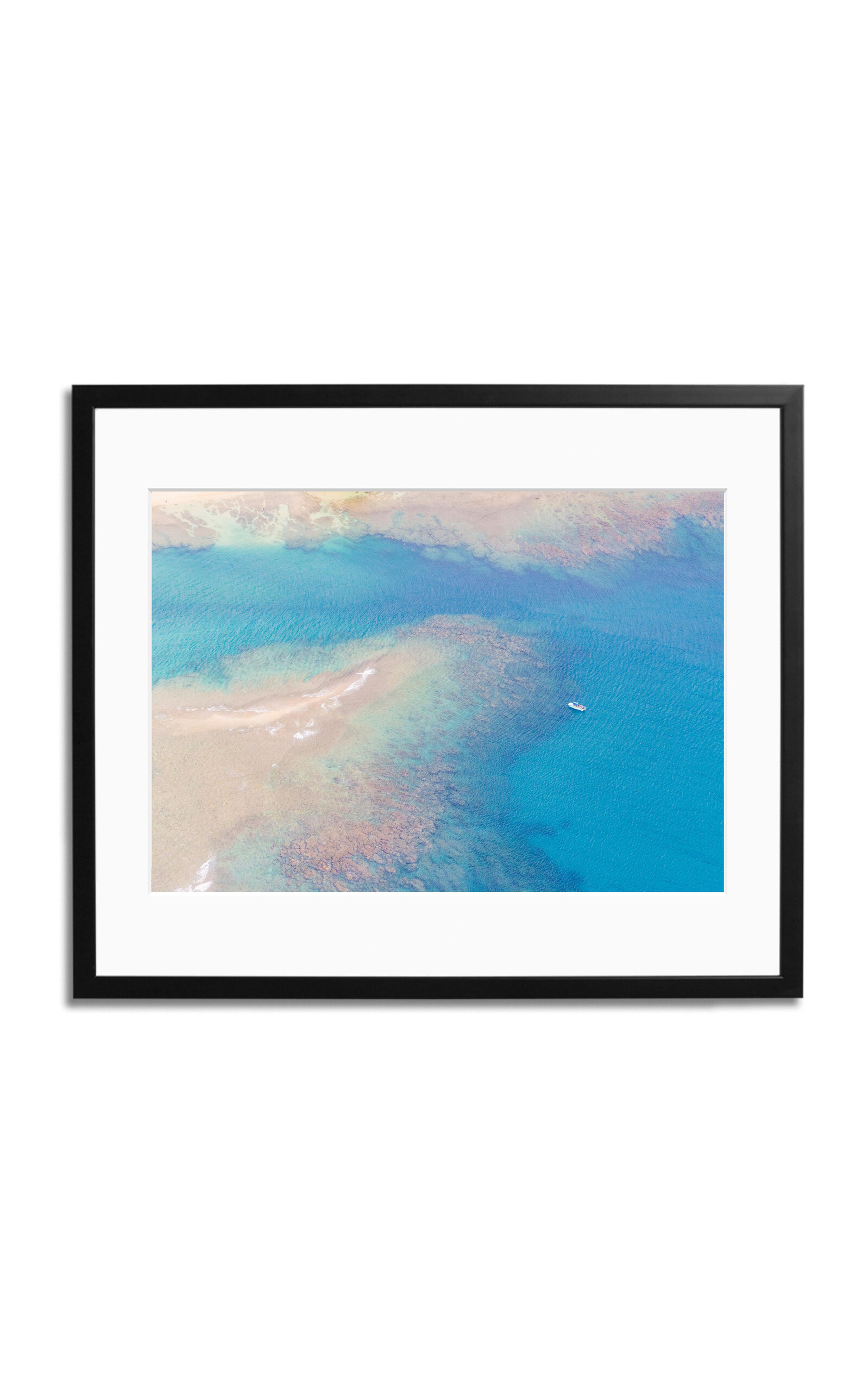 Sonic Editions Tunnels Beach Aerial Framed Photography Print In Multi