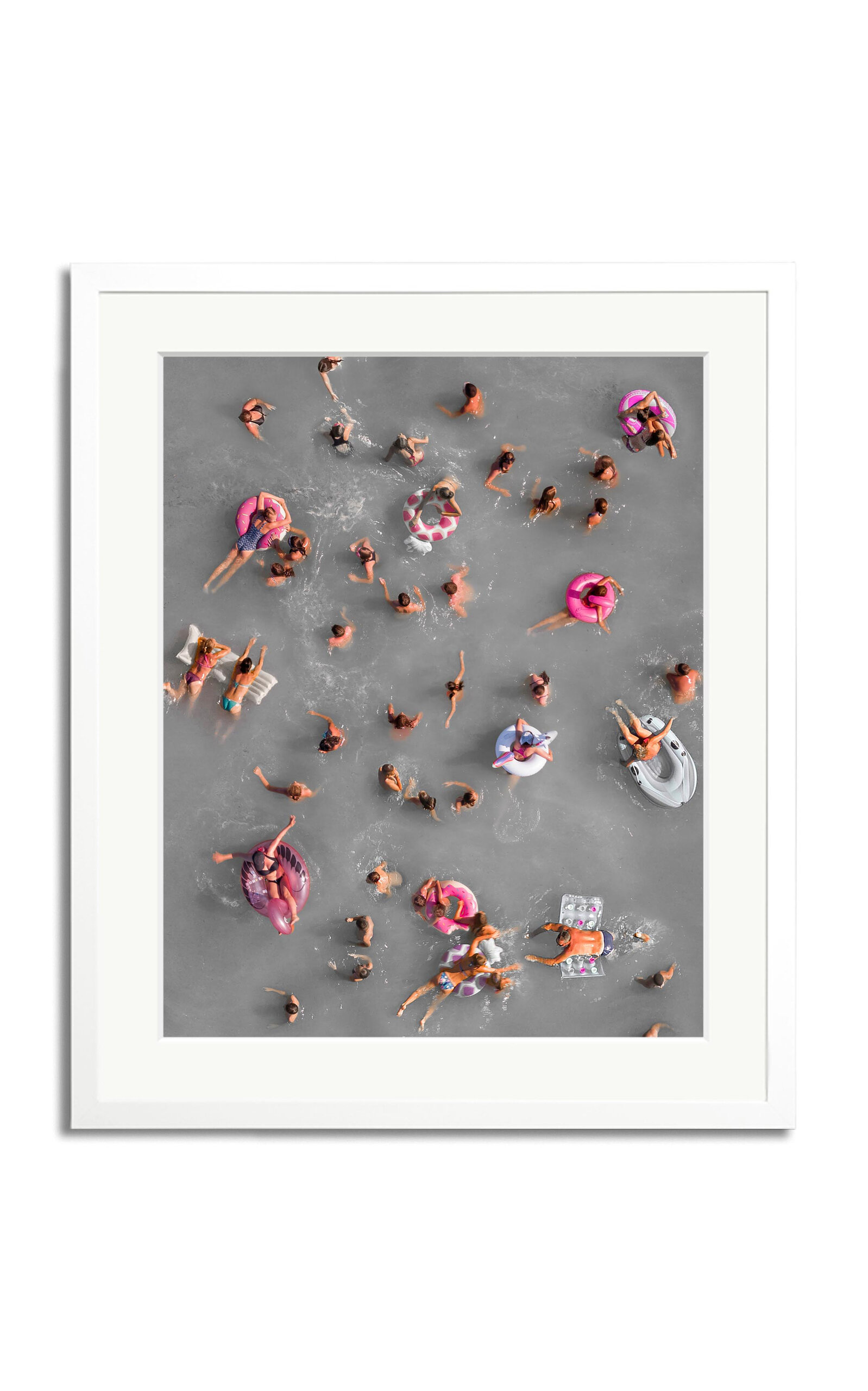Sonic Editions Marble Bath Framed Photography Print In Multi