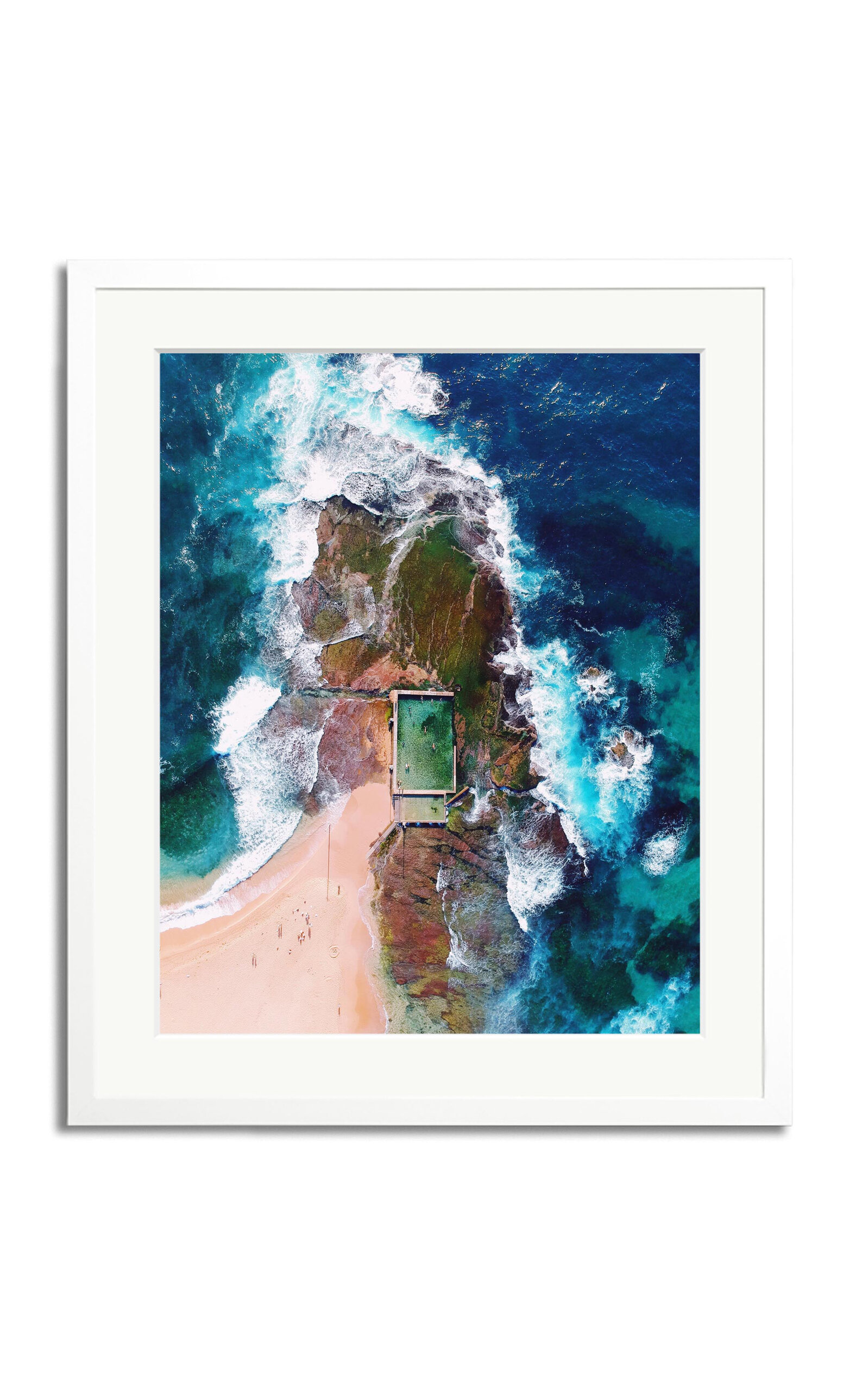 Sonic Editions Mona Vale Rockpool Framed Photography Print In Multi