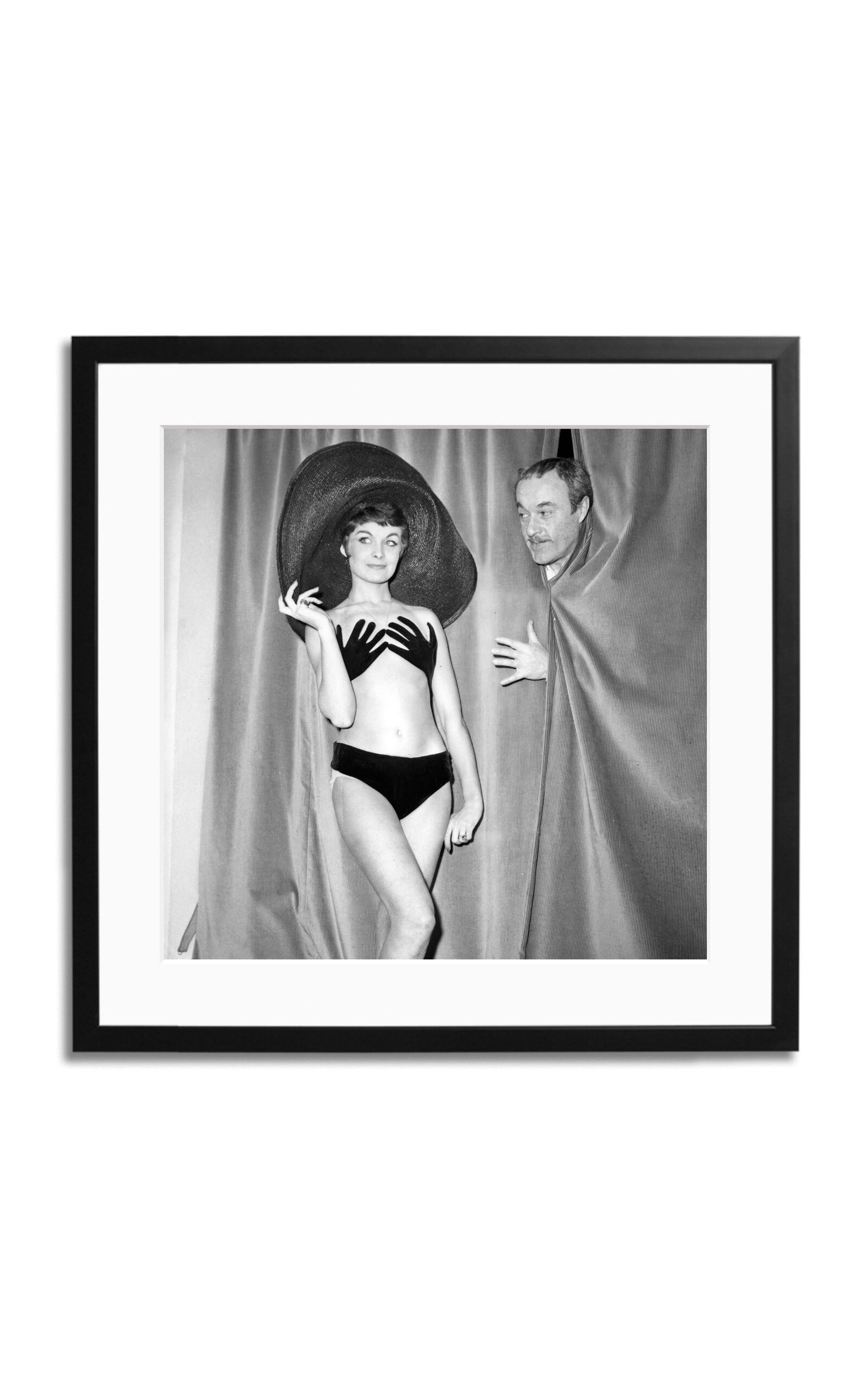 Sonic Editions Bibelot Wearing Hand Up Framed Photography Print In Multi