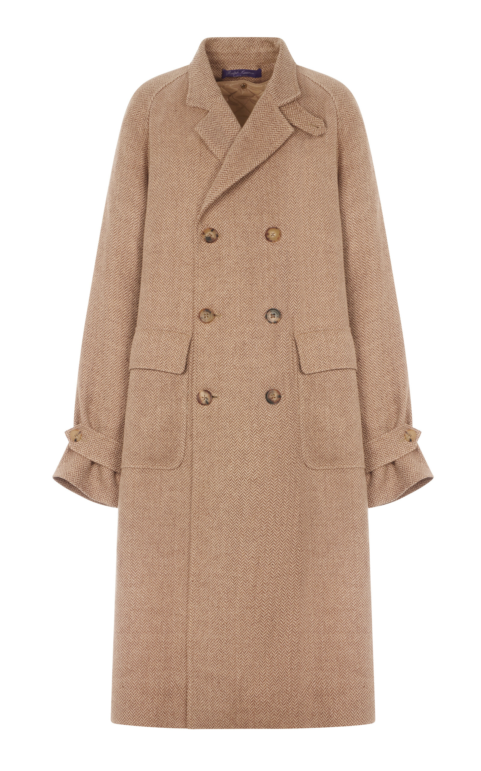Ralph Lauren Lucian Linen Coat In Brown