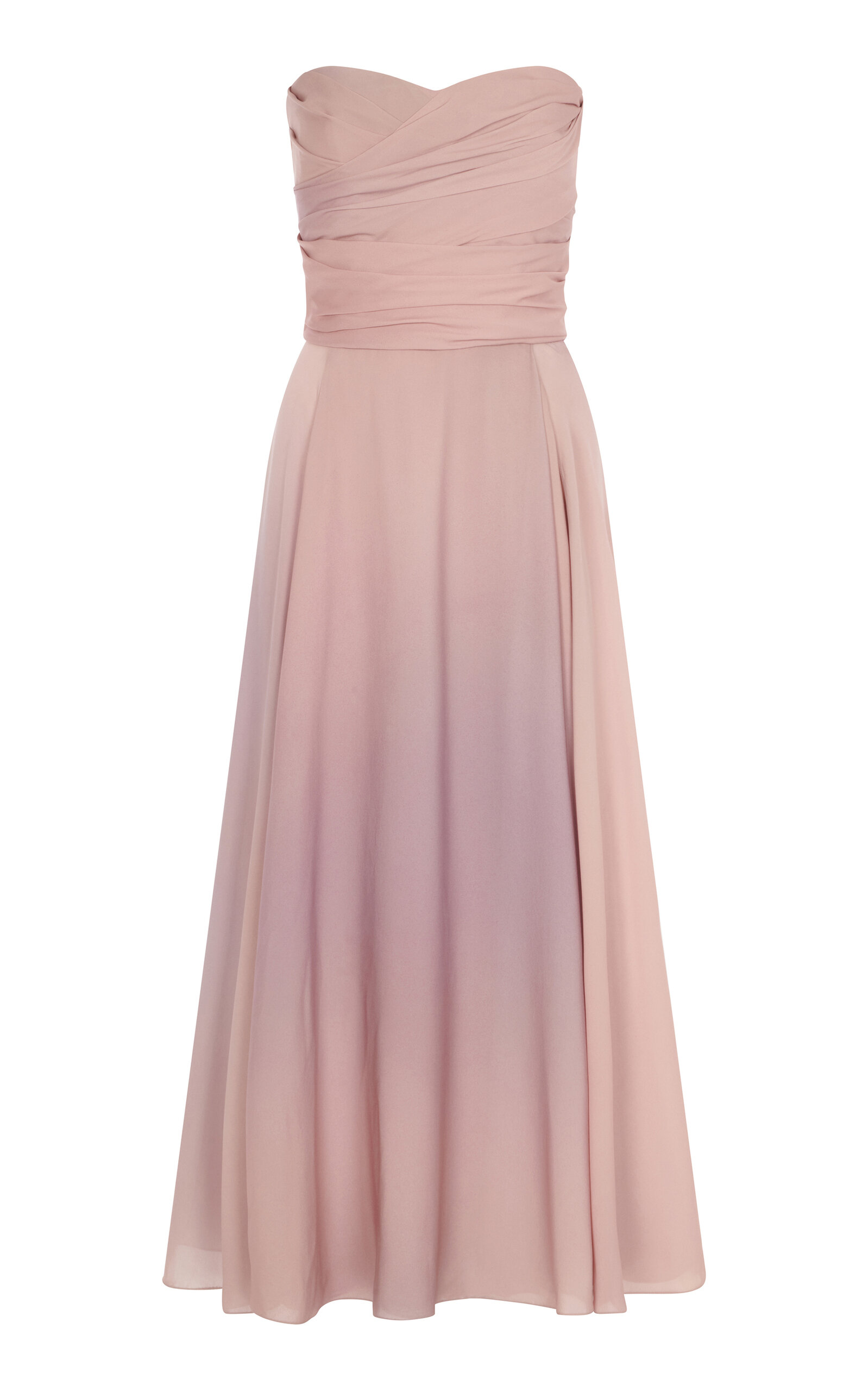 Ralph Lauren Women's Leanne Draped-bodice Silk Midi Dress In Purple