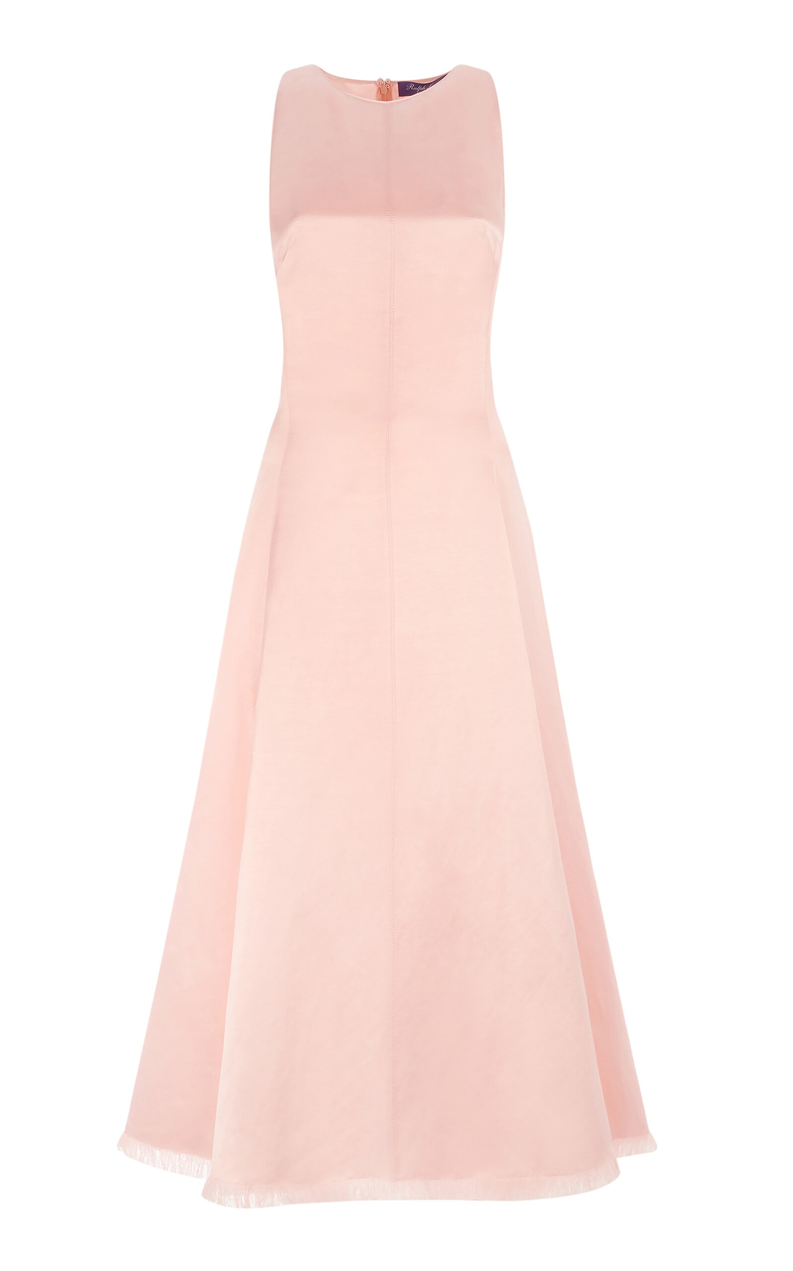 Ralph Lauren Women's Rosalyn Linen-blend Satin Midi Dress In Pink
