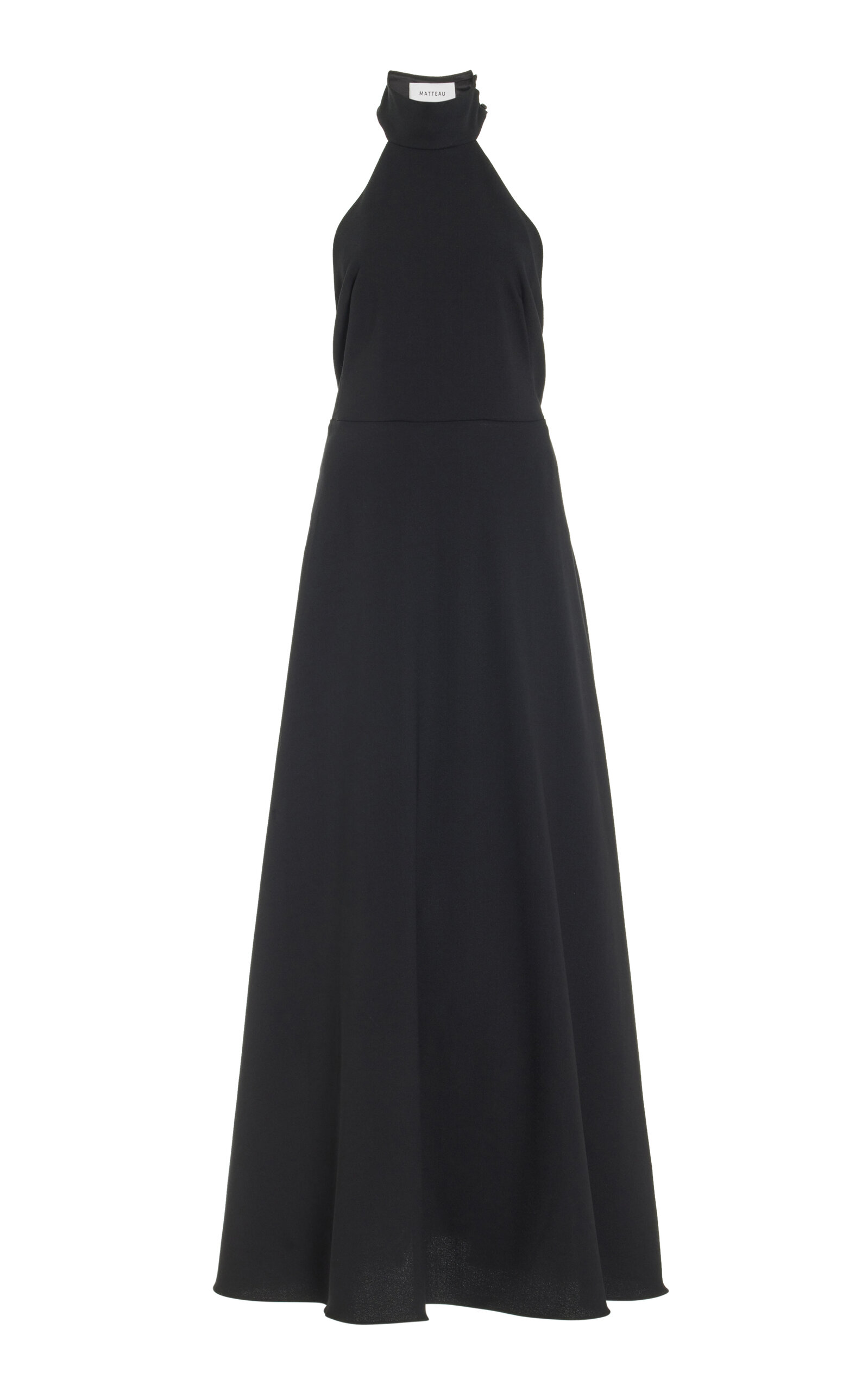 Matteau T-back Stretch-wool Midi Dress In Black