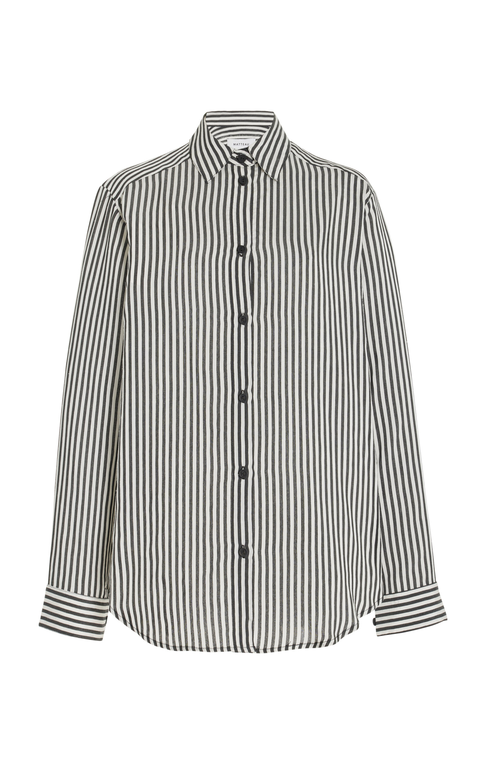 Matteau Classic Striped Shirt In Black,multi