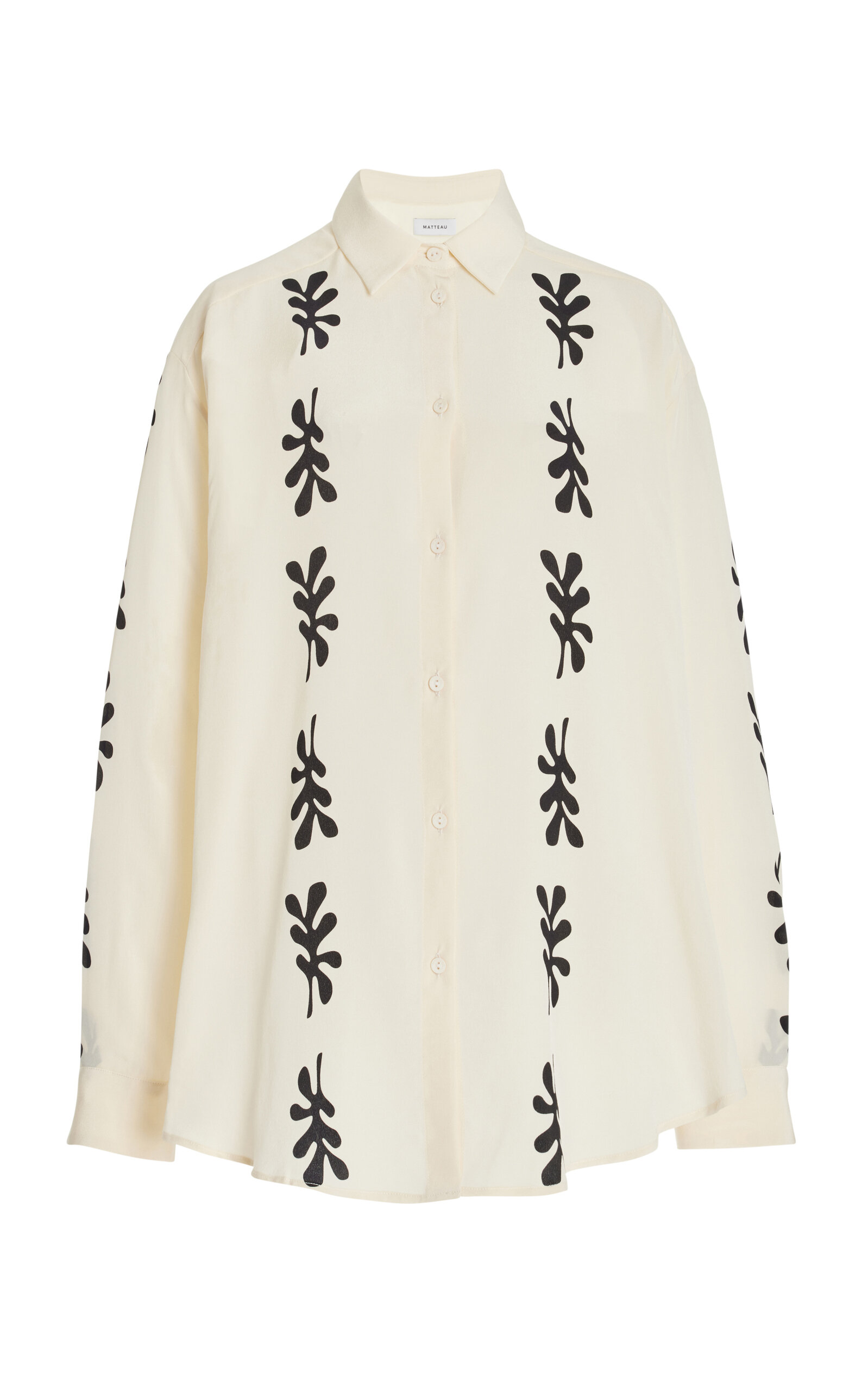Shop Matteau Silk Shirt In Ivory