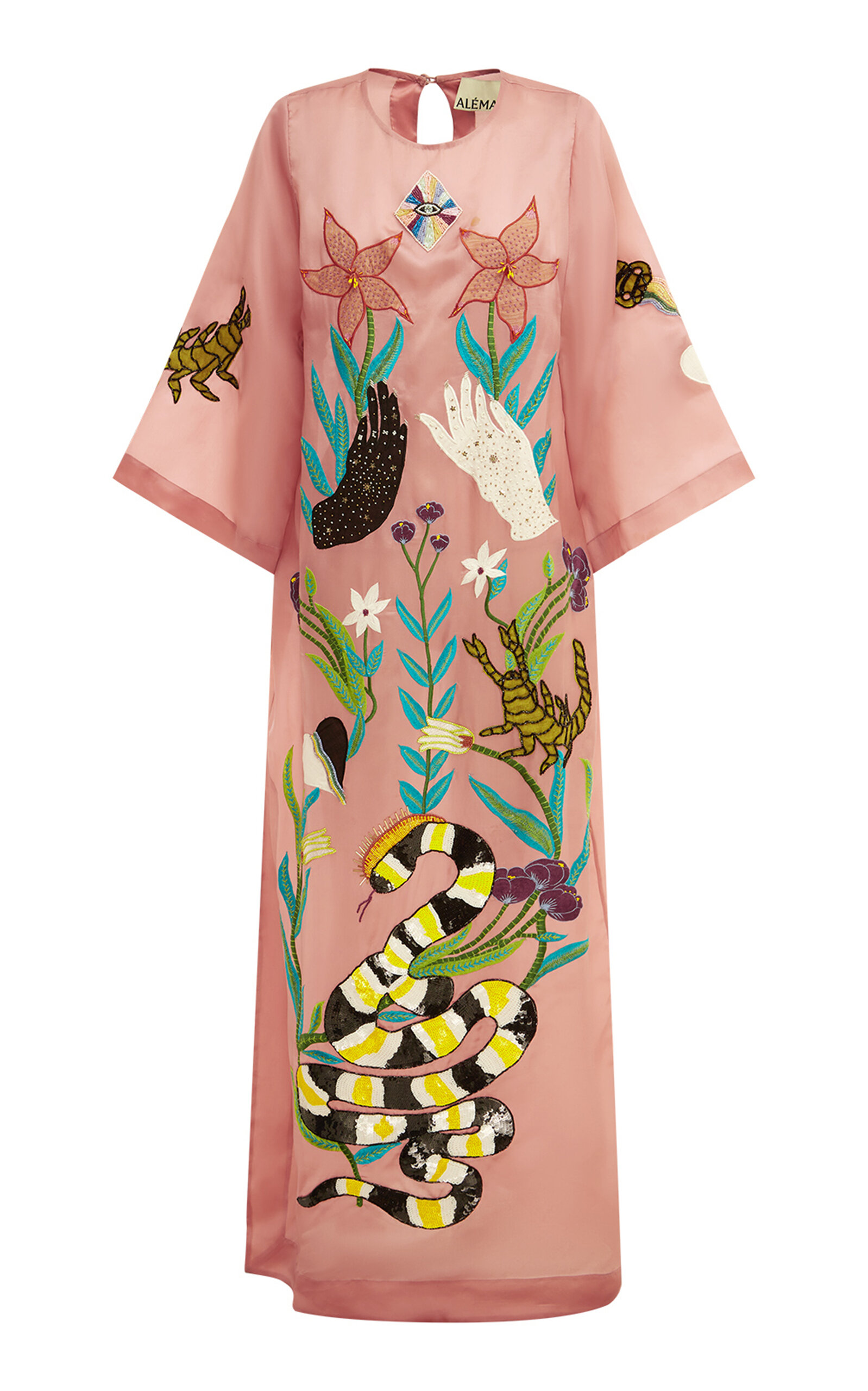 ALEMAIS WOMEN'S ZELDA ARTISAN EMBROIDERED SILK GOWN
