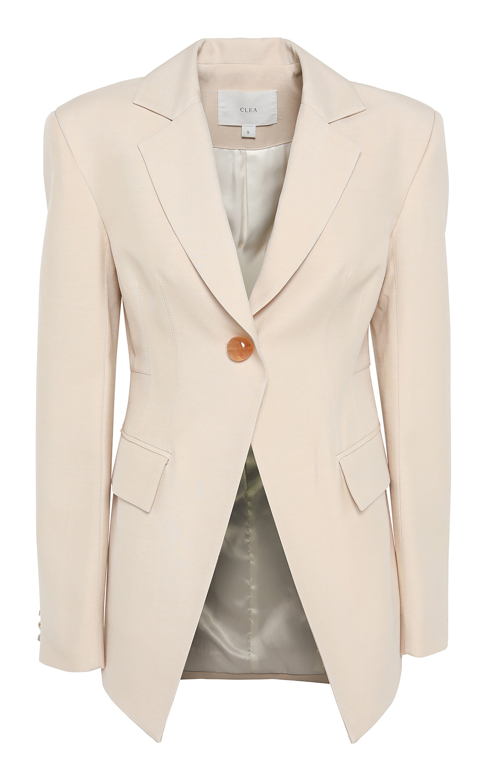 Clea Holland Wool-blend Blazer In Off-white