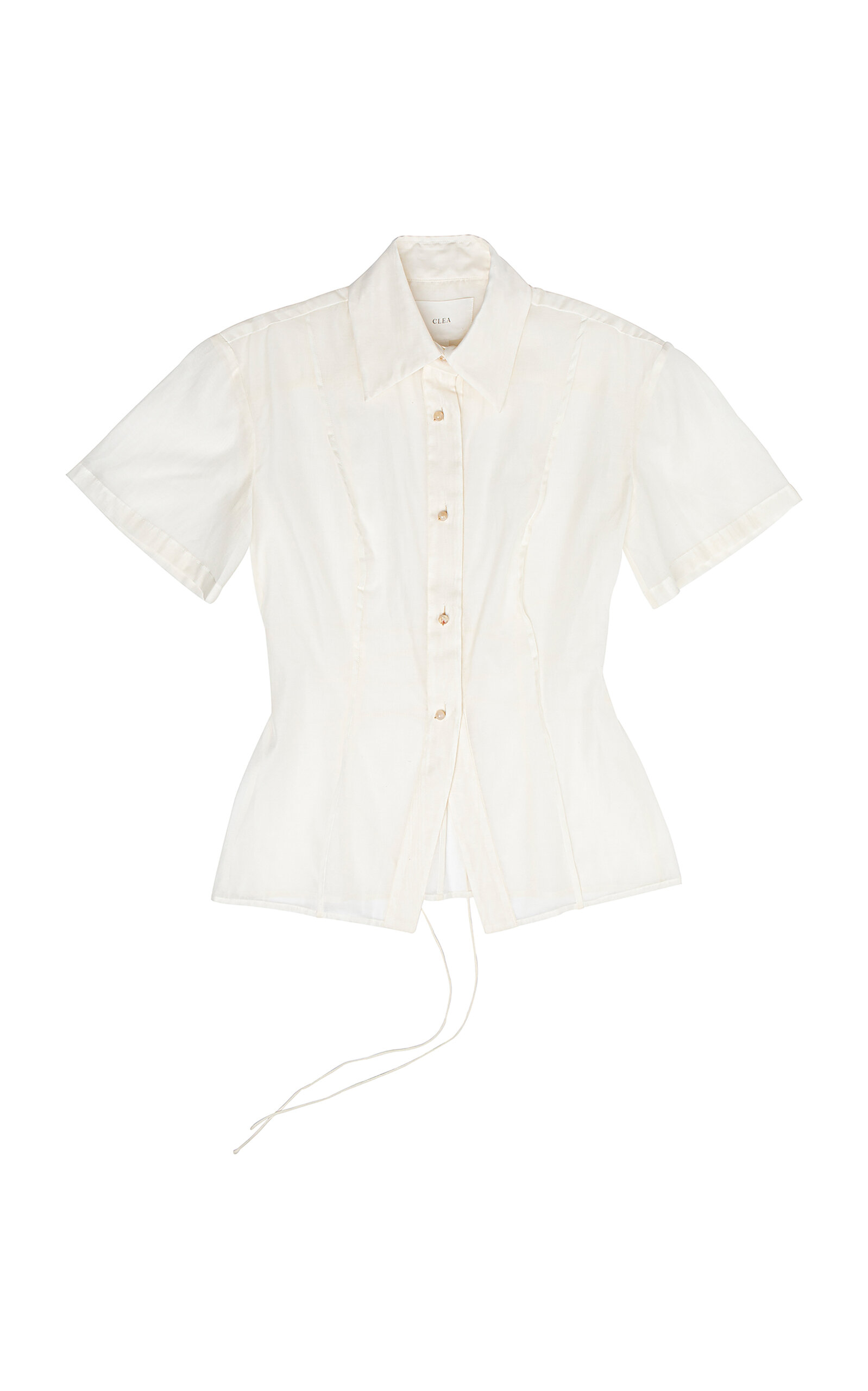Clea Everett Cotton And Silk Organza Shirt In White