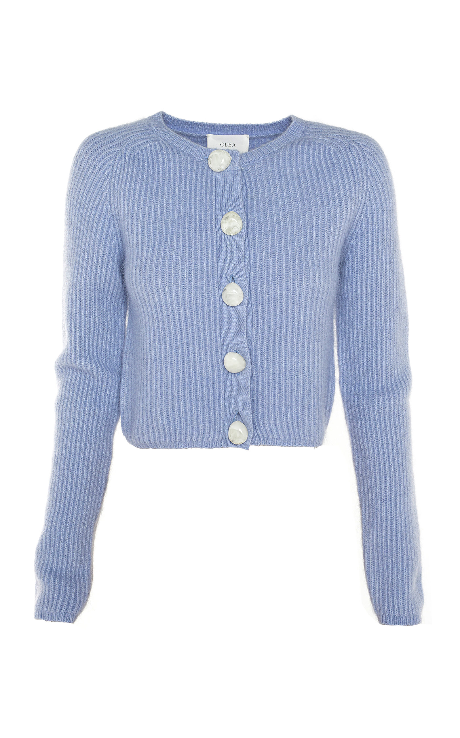 CLEA Amara Blue Mohair And Wool-Blend Cardigan Top - Blue - XS