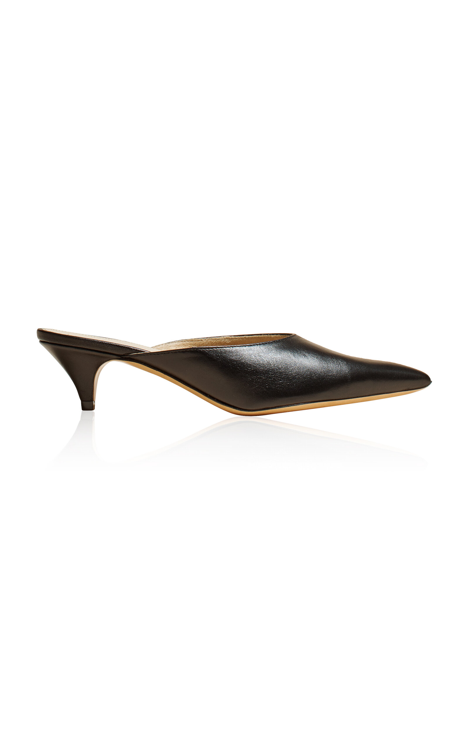 Khaite River Leather Mules In Black