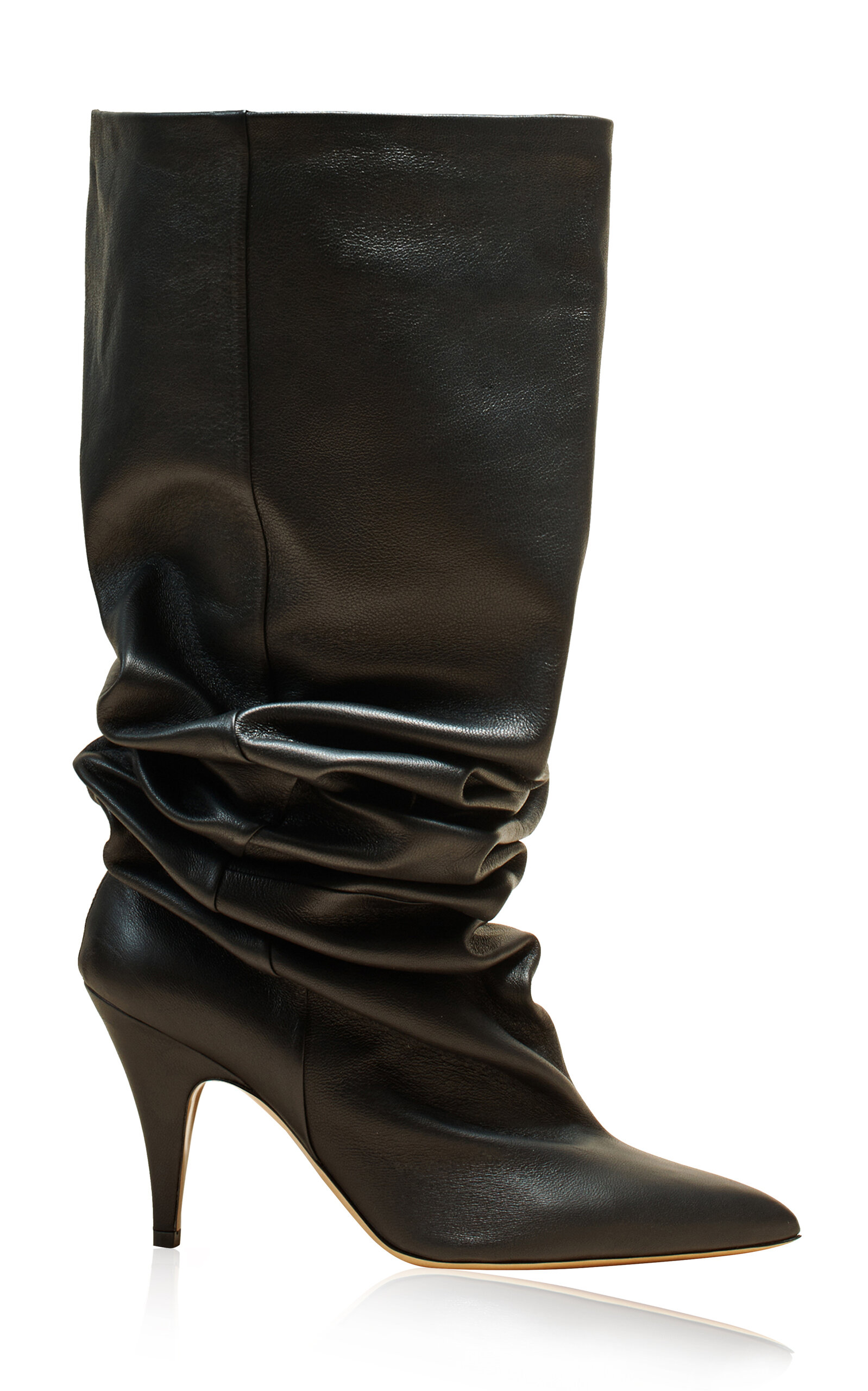 Shop Khaite River Leather Boots In Black