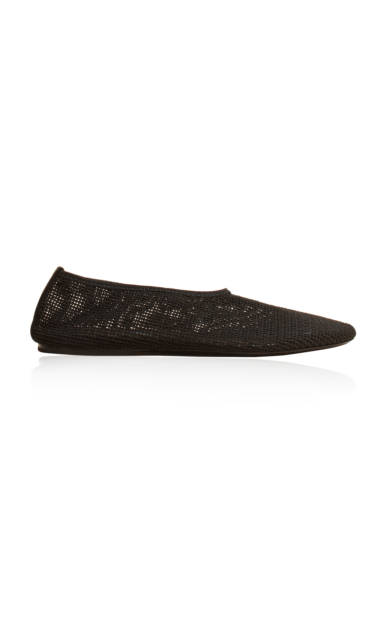 Khaite Maiden Leather Ballet Flat In Black