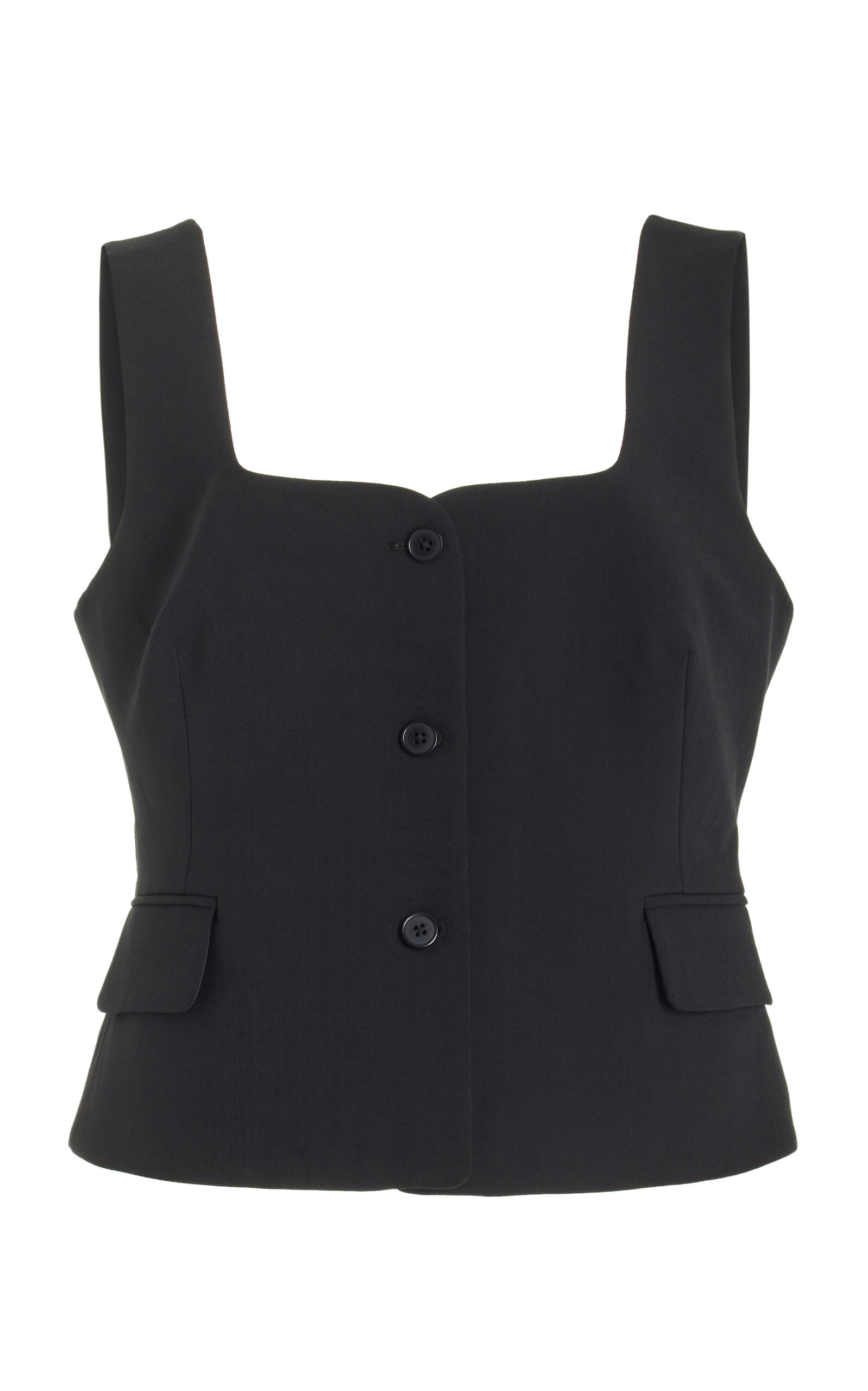 Sir Leni Button-down Suit Top In Black