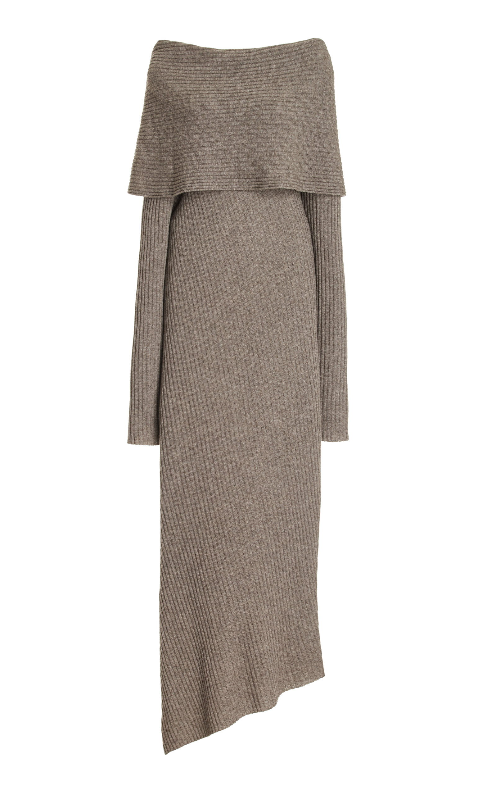 By Malene Birger Junea Wool-blend Midi Dress In Brown