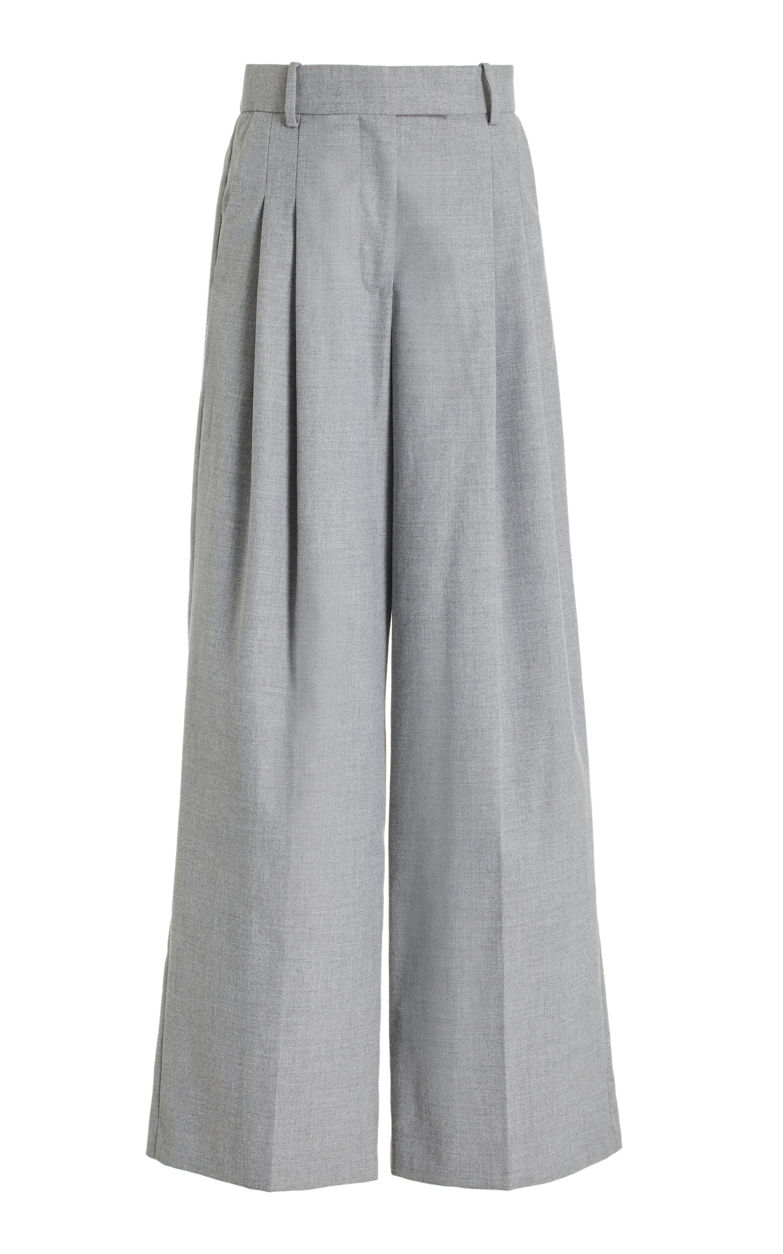By Malene Birger Cymbaria Pleated Wide-leg Pants In Grey